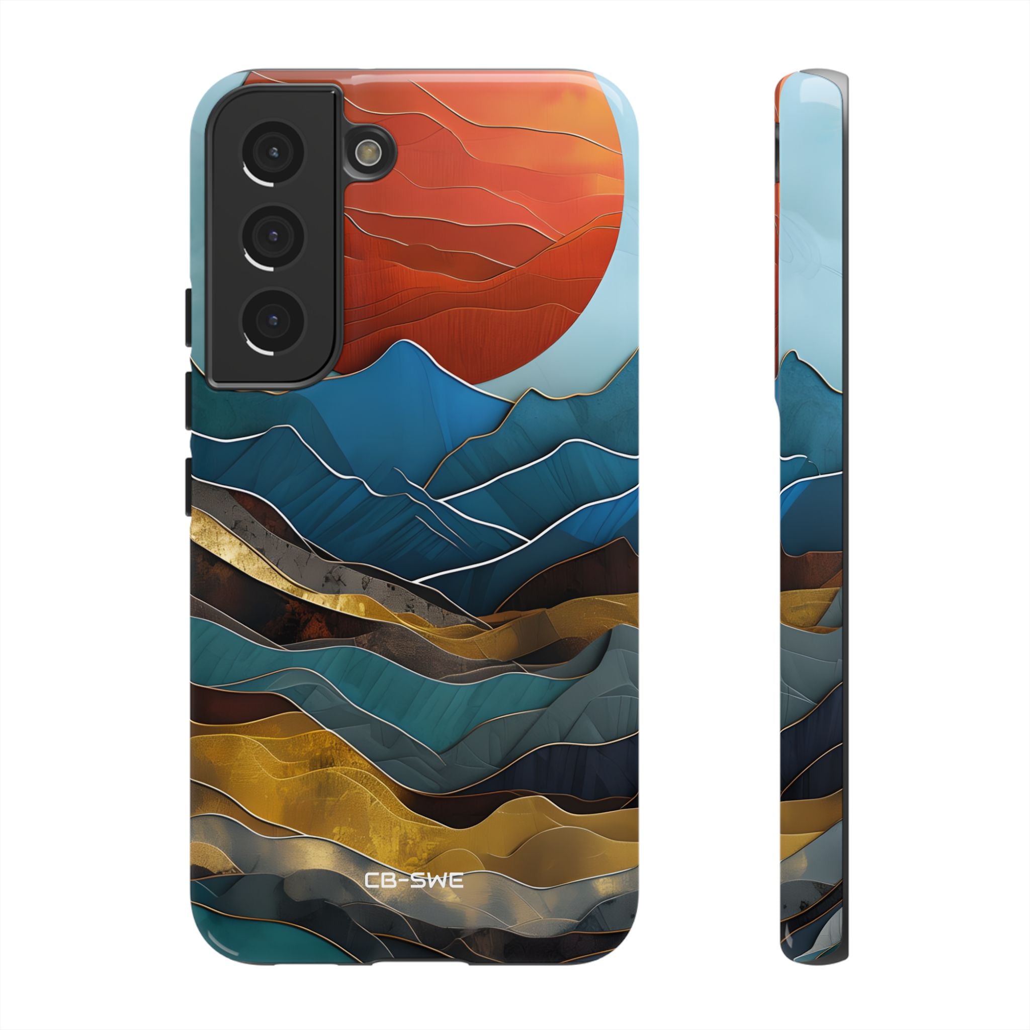 Sunset Geometry Waves - Samsung Case