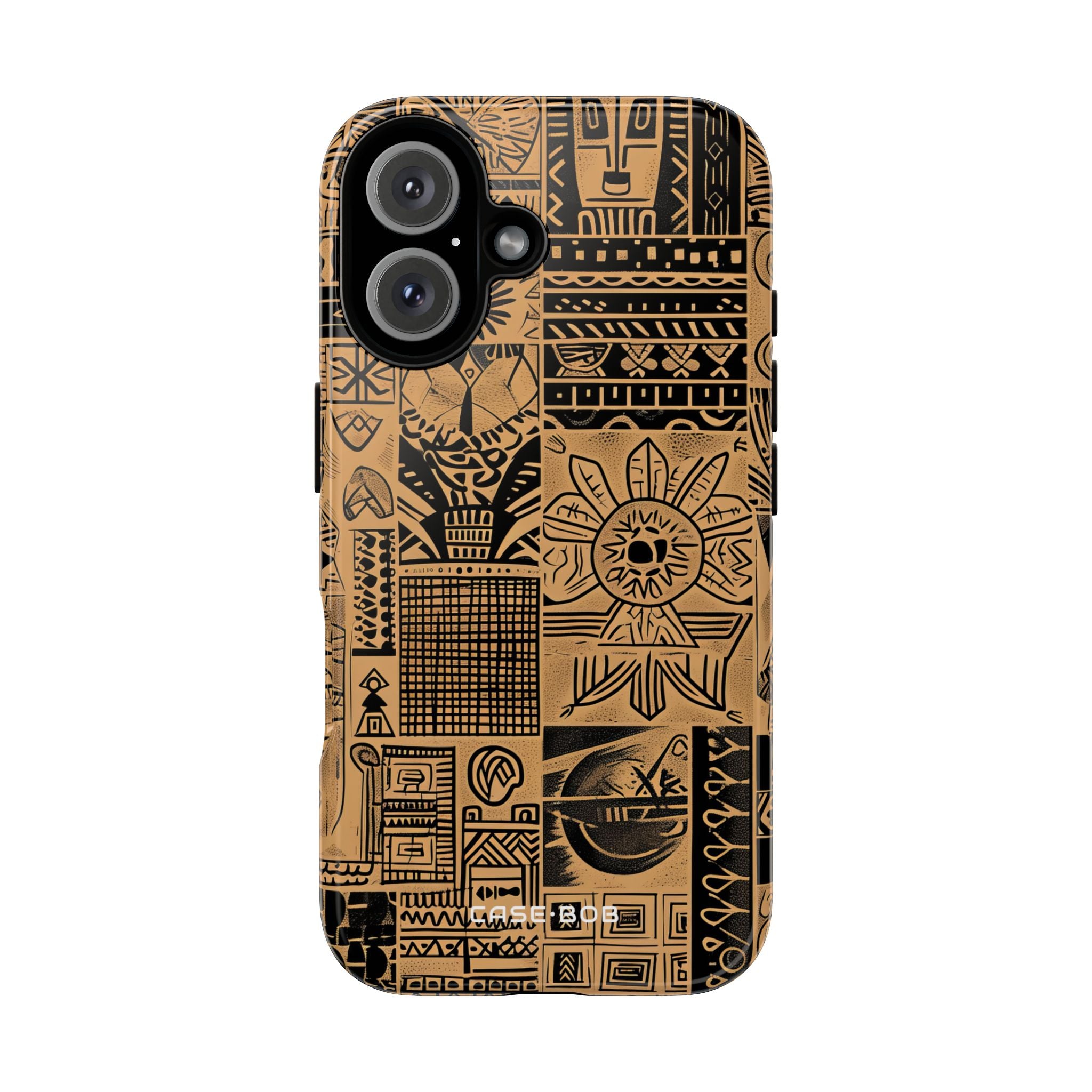 Tribal Faces iPhone 16 Plus Case - Tough