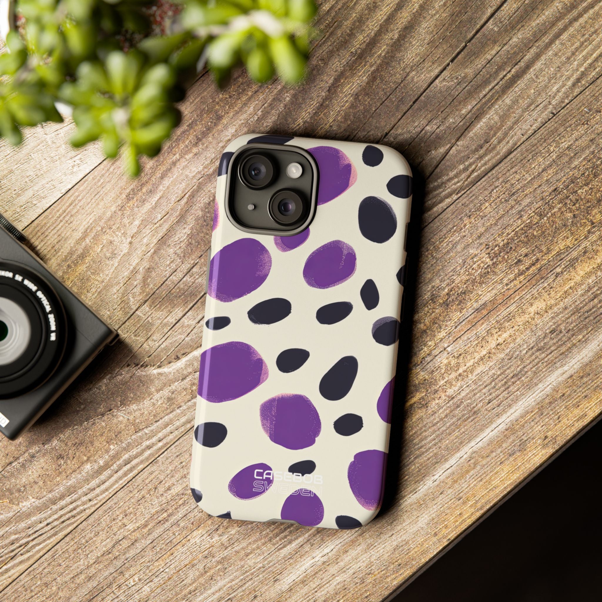 Purple Pebble Dance iPhone 15 - Tough