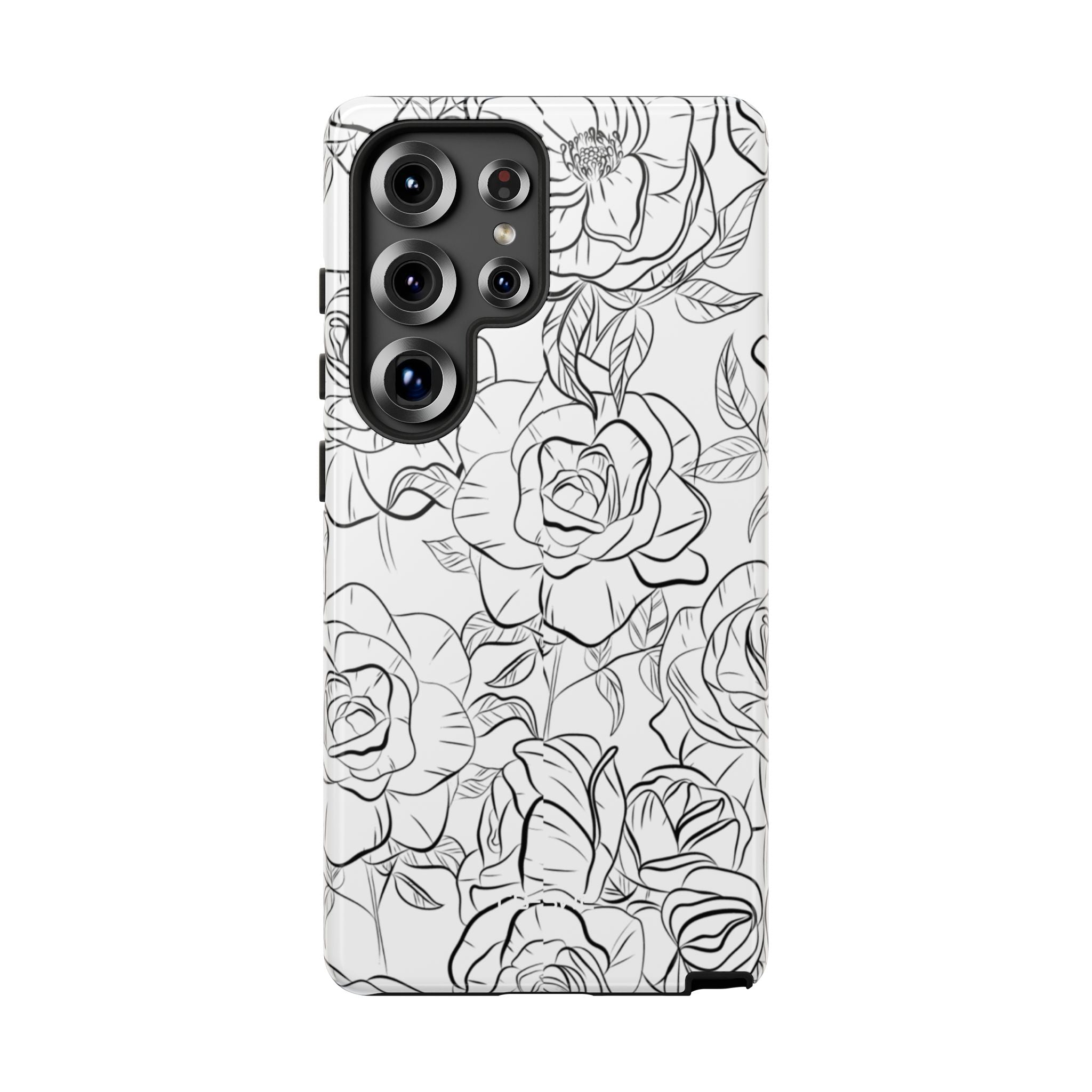 Intricate Rose Sketches - Samsung Case