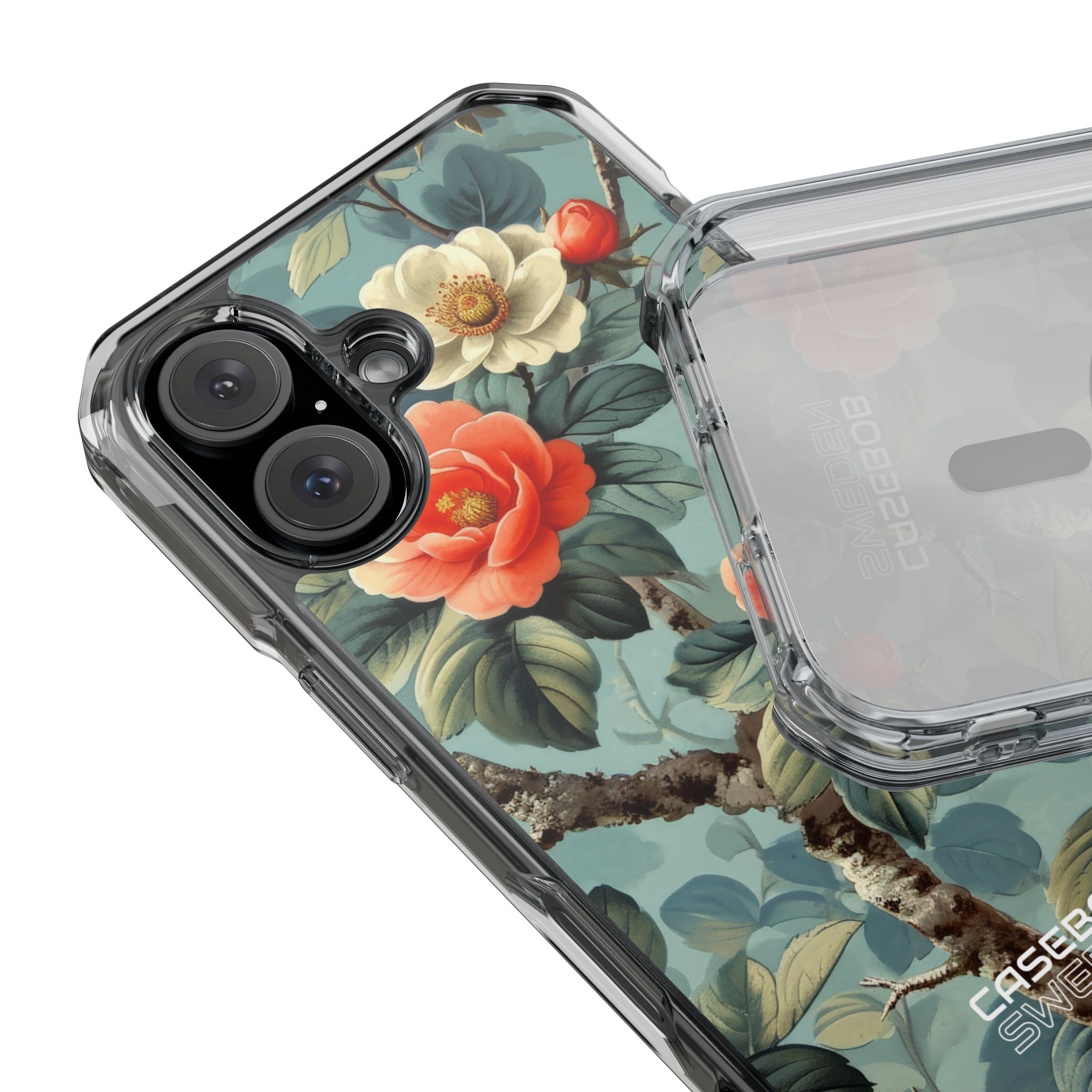 Coral Blossom Tapestry iPhone 16 - Impact Clear+