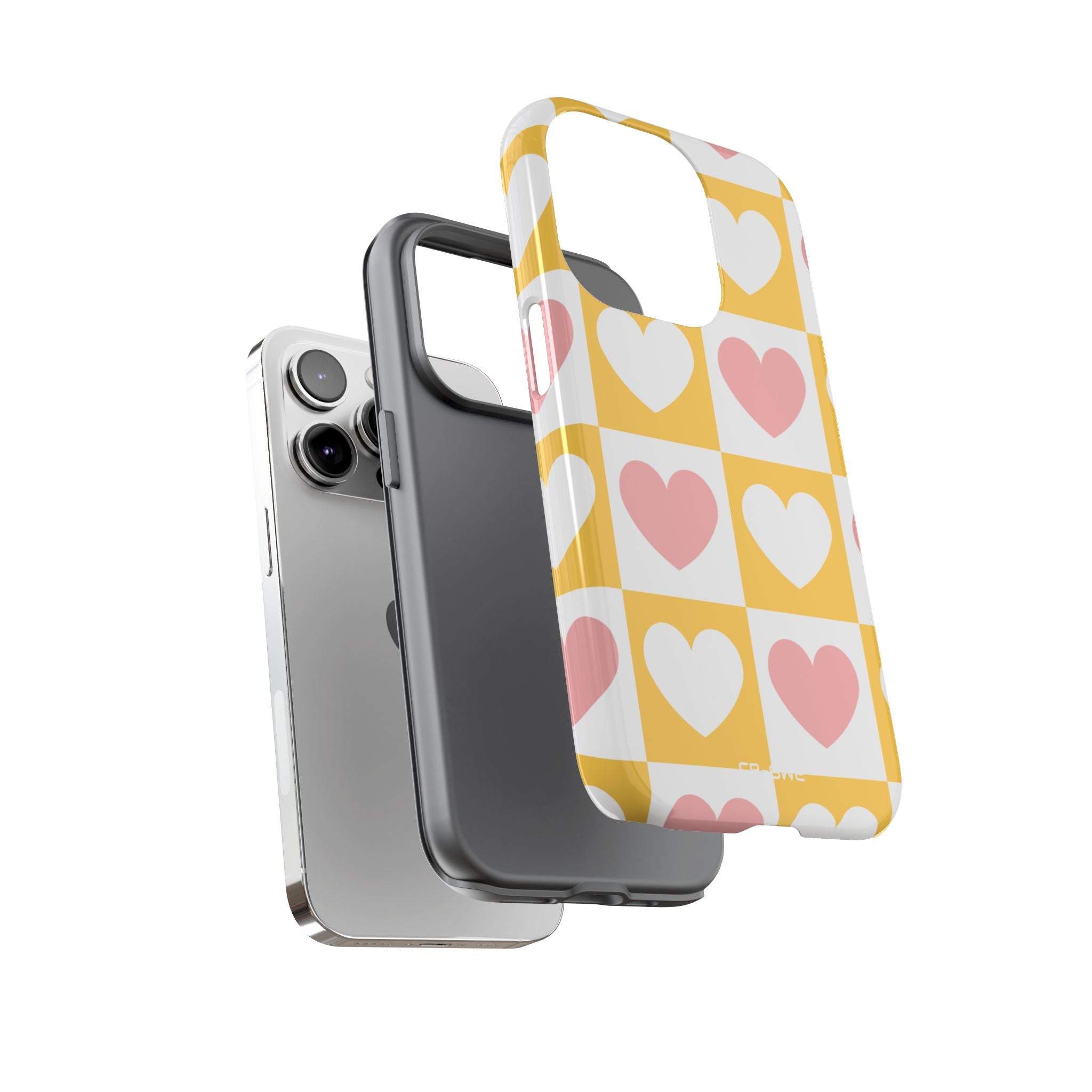 Heart Grid Harmony - iPhone Case