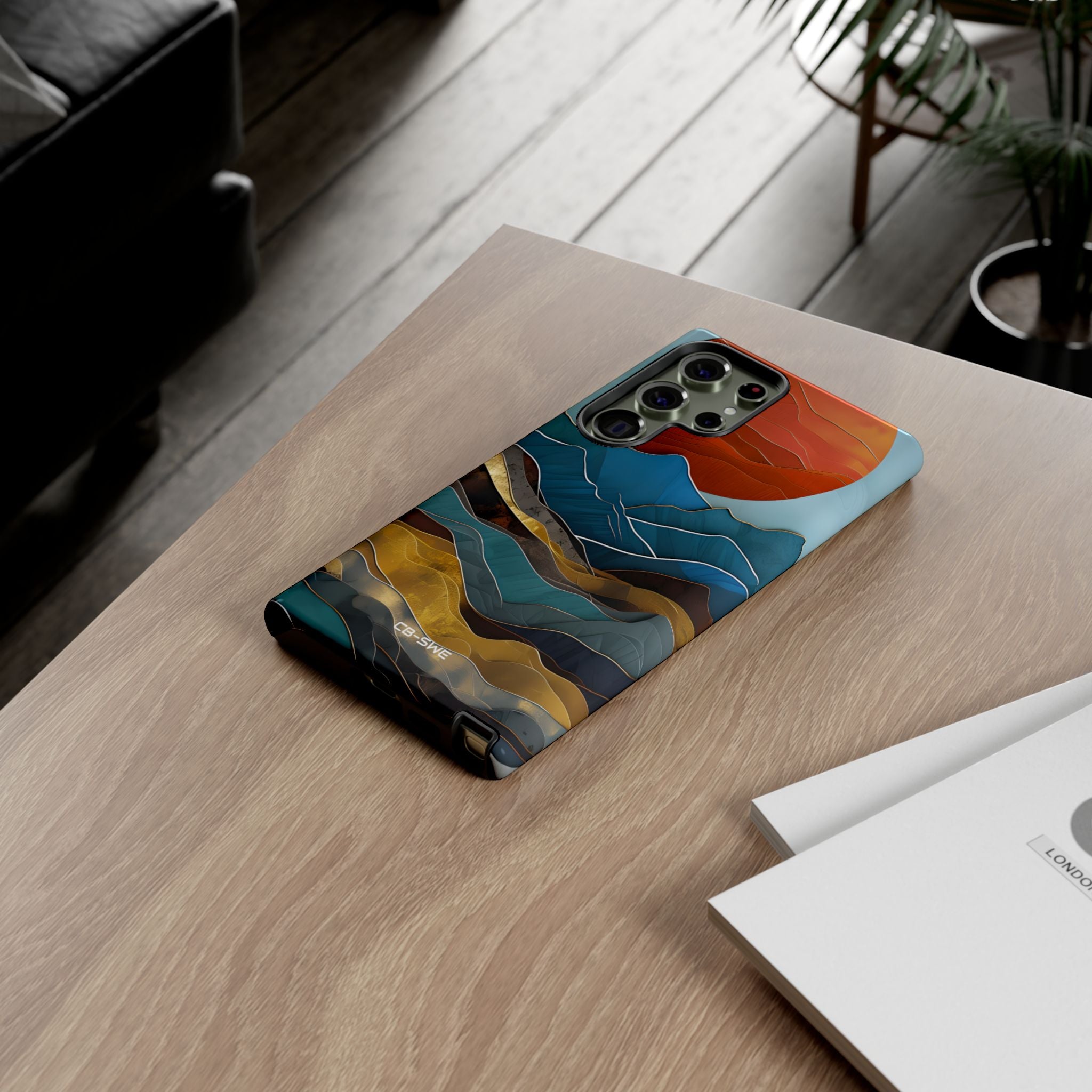 Sunset Geometry Waves - Samsung Case