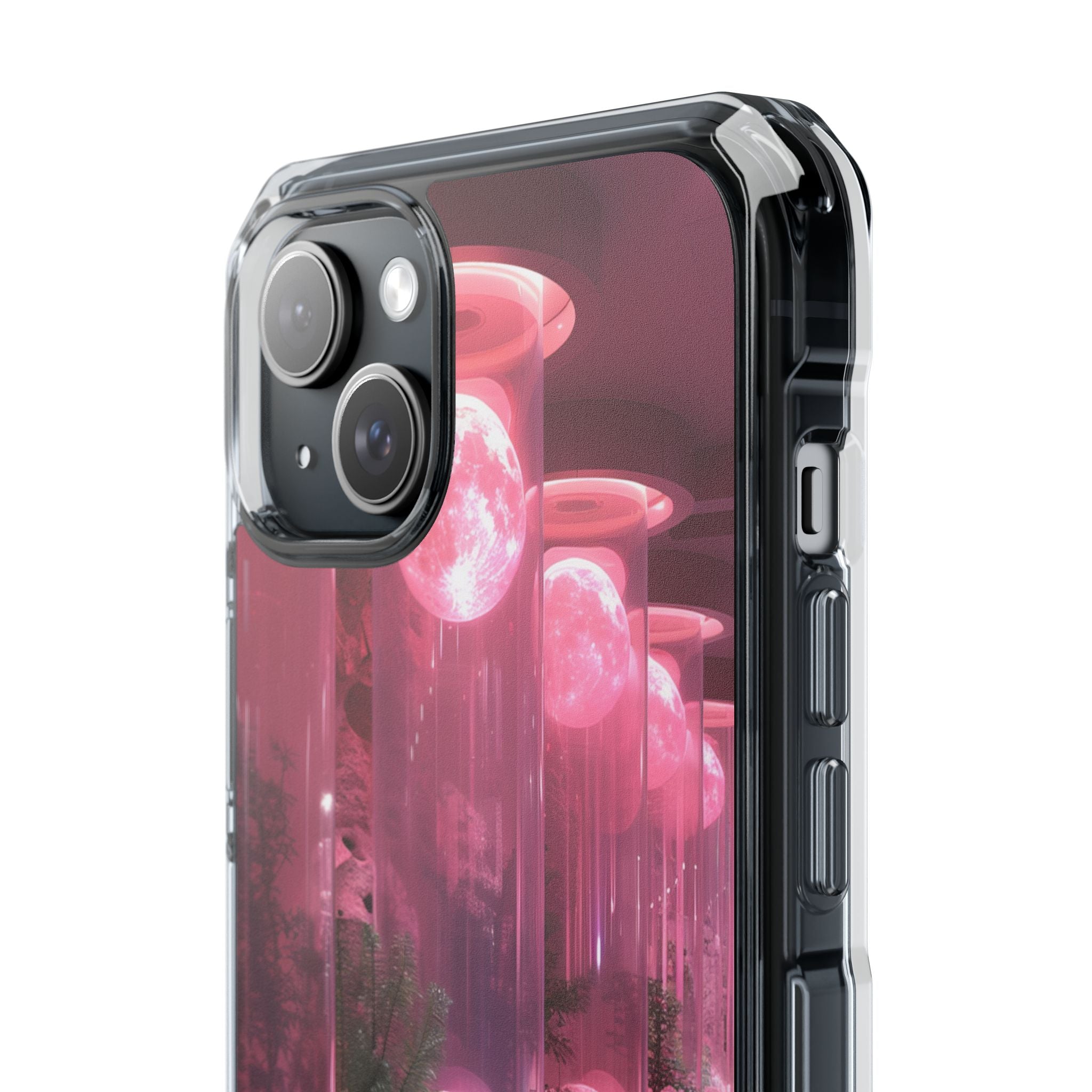 Futuristic Moon Garden iPhone 15 - Impact Clear+
