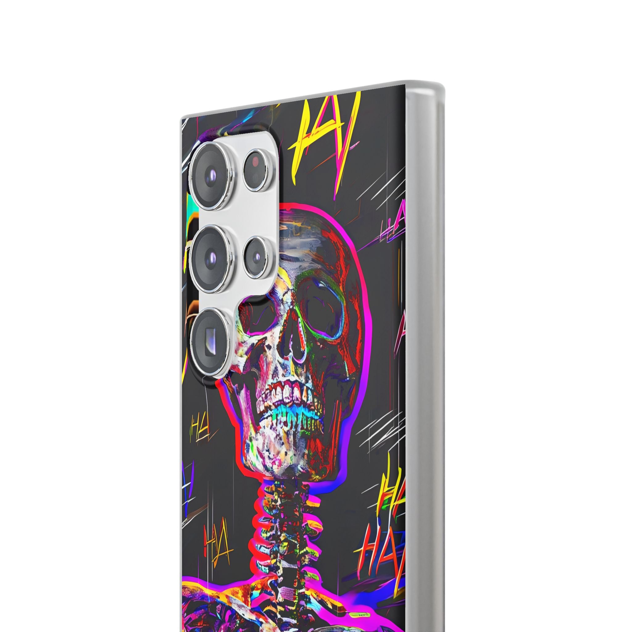 Neon Skeleton Laugh Samsung S23 Ultra Case - Soft