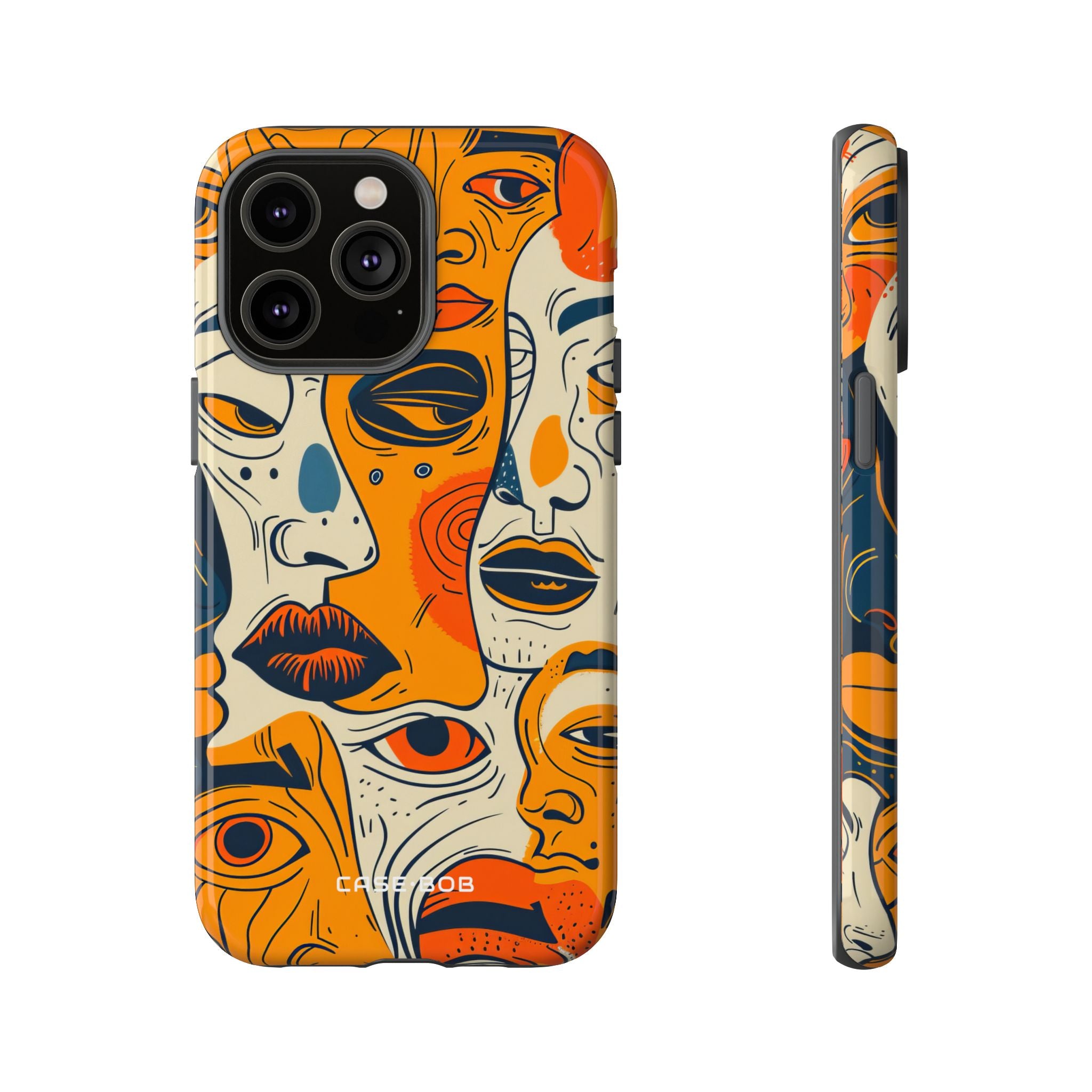 Tangled Faces Sunset iPhone 14 Pro Max Case - Tough