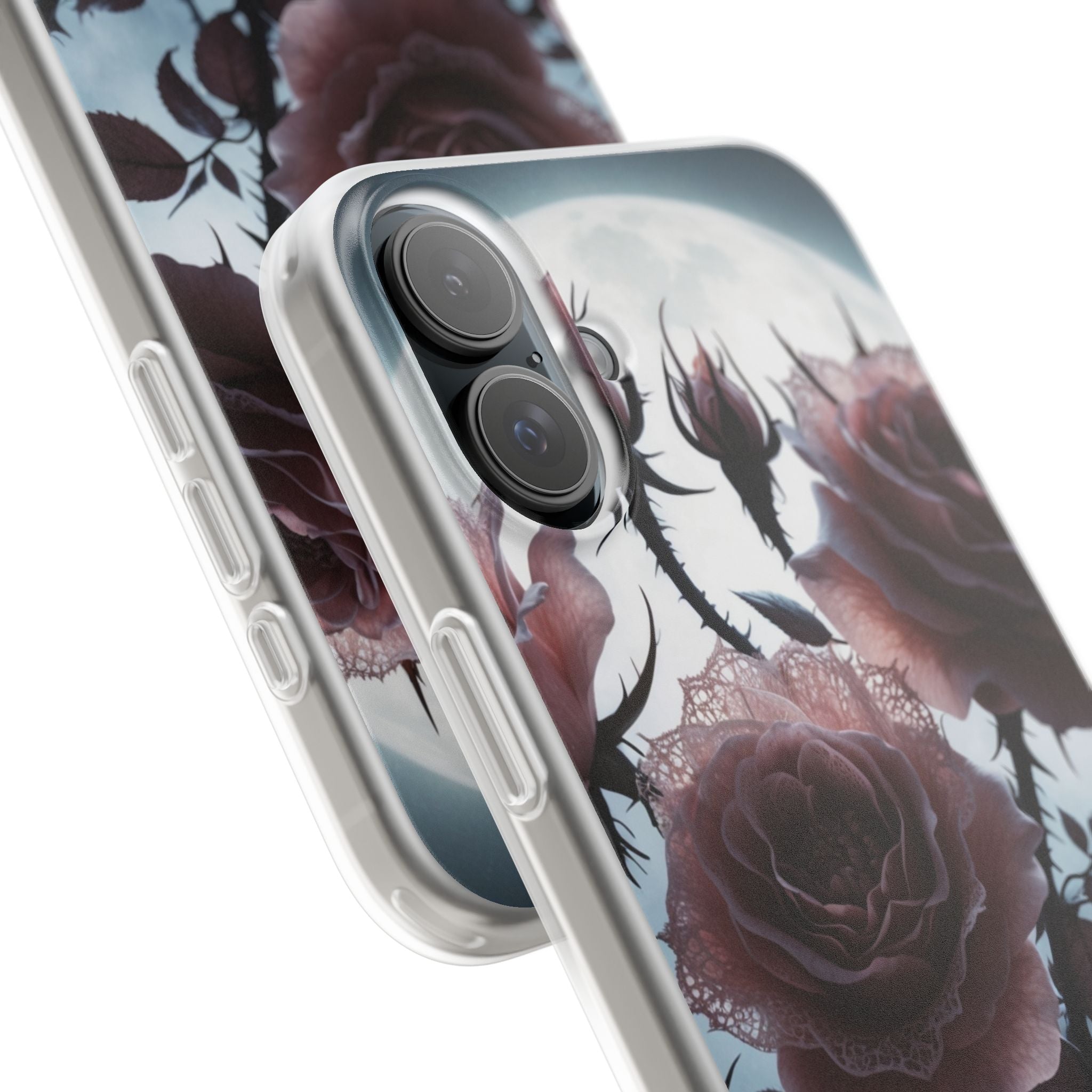 Luminous Rose Thorns iPhone 16 Plus Case - Soft