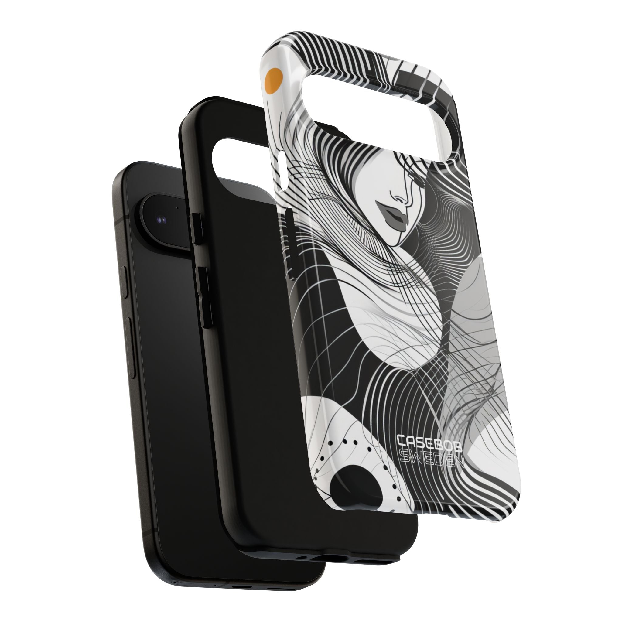 Orange Wave Motion Google Pixel 9 - Tough