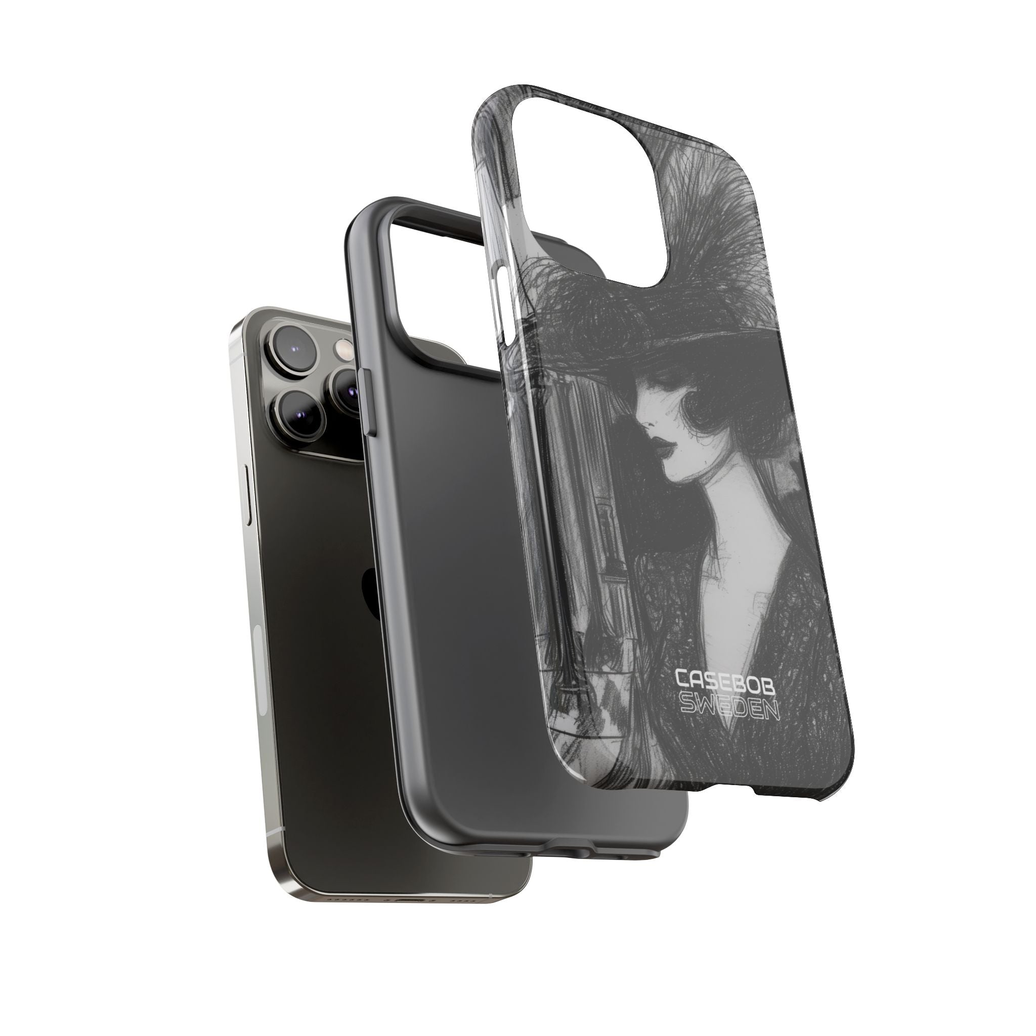 Vintage Feather Elegance iPhone 14 - Tough