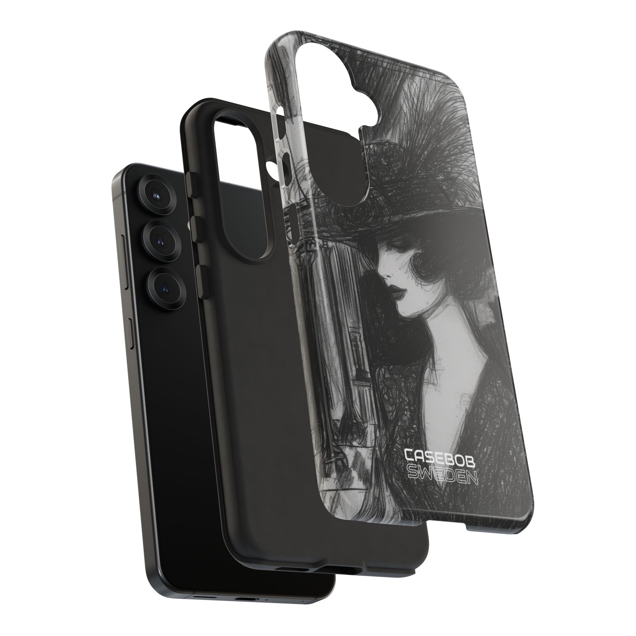 Vintage Feather Elegance Samsung S25 - Tough