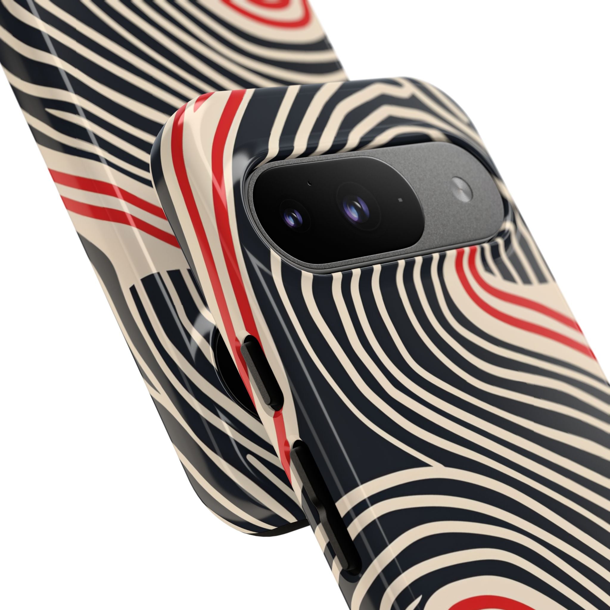 Wavy Red Flow Google Pixel 9 - Tough