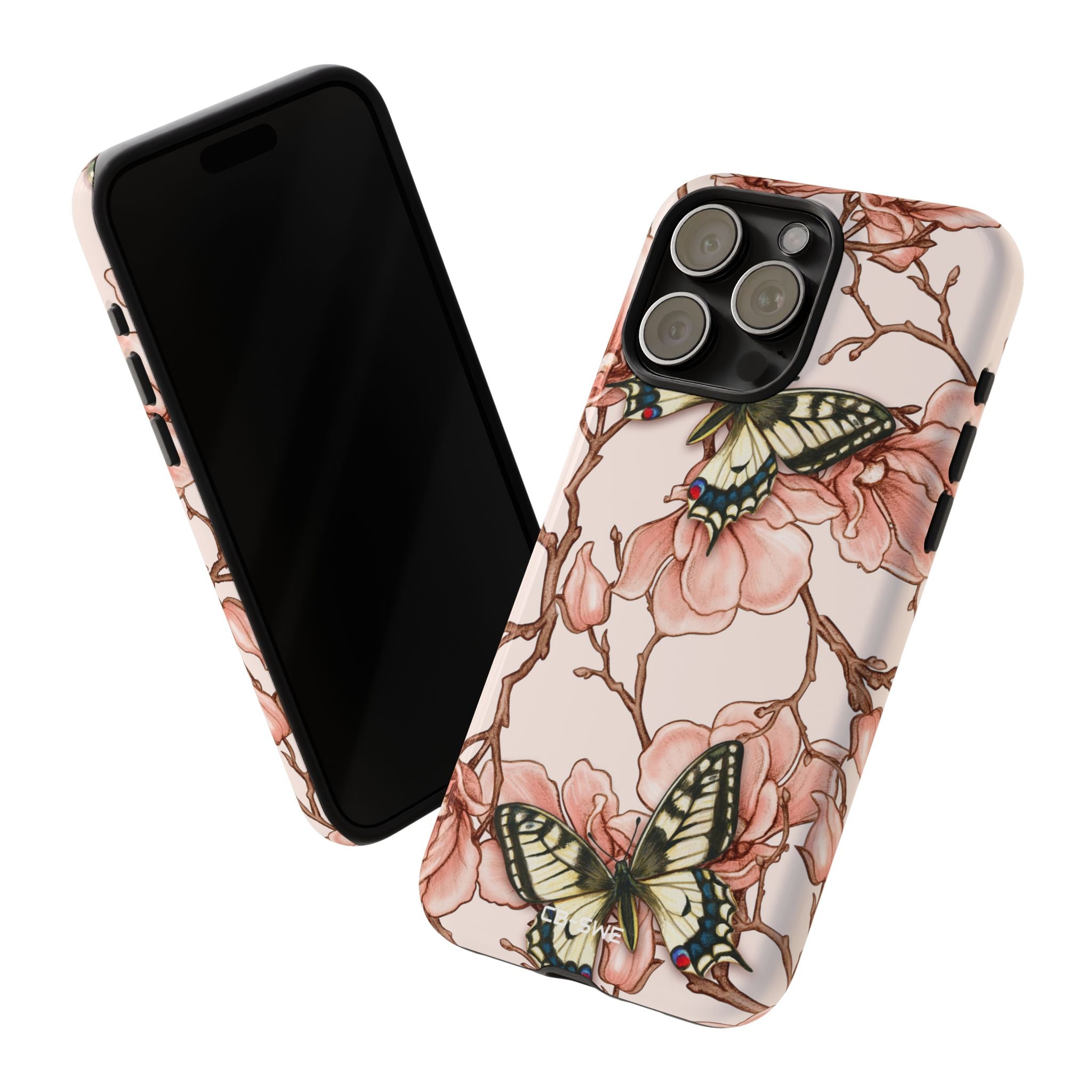 Butterflies and Magnolias Harmony - iPhone Case
