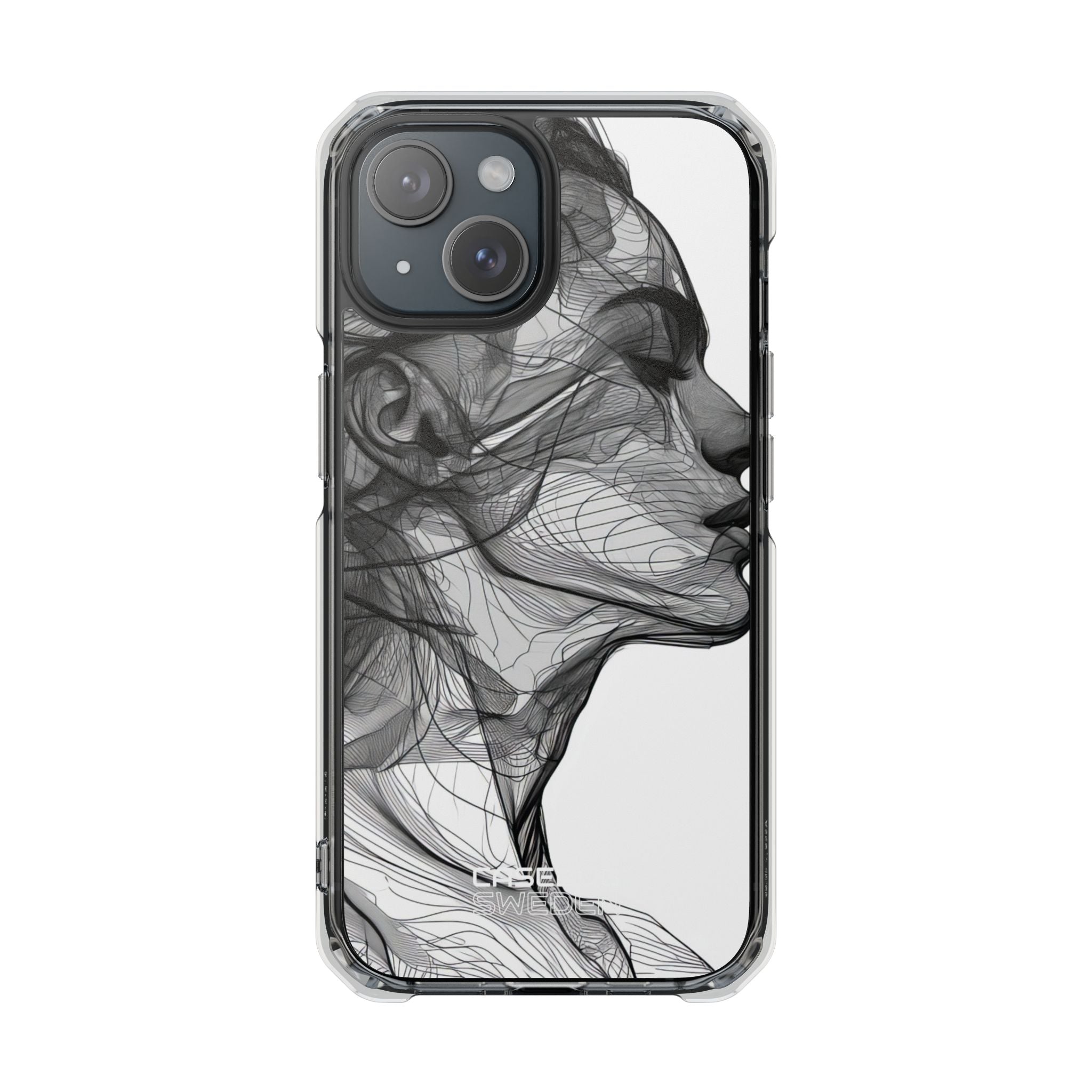 Windswept Woman Lines iPhone 15 - Impact Clear+