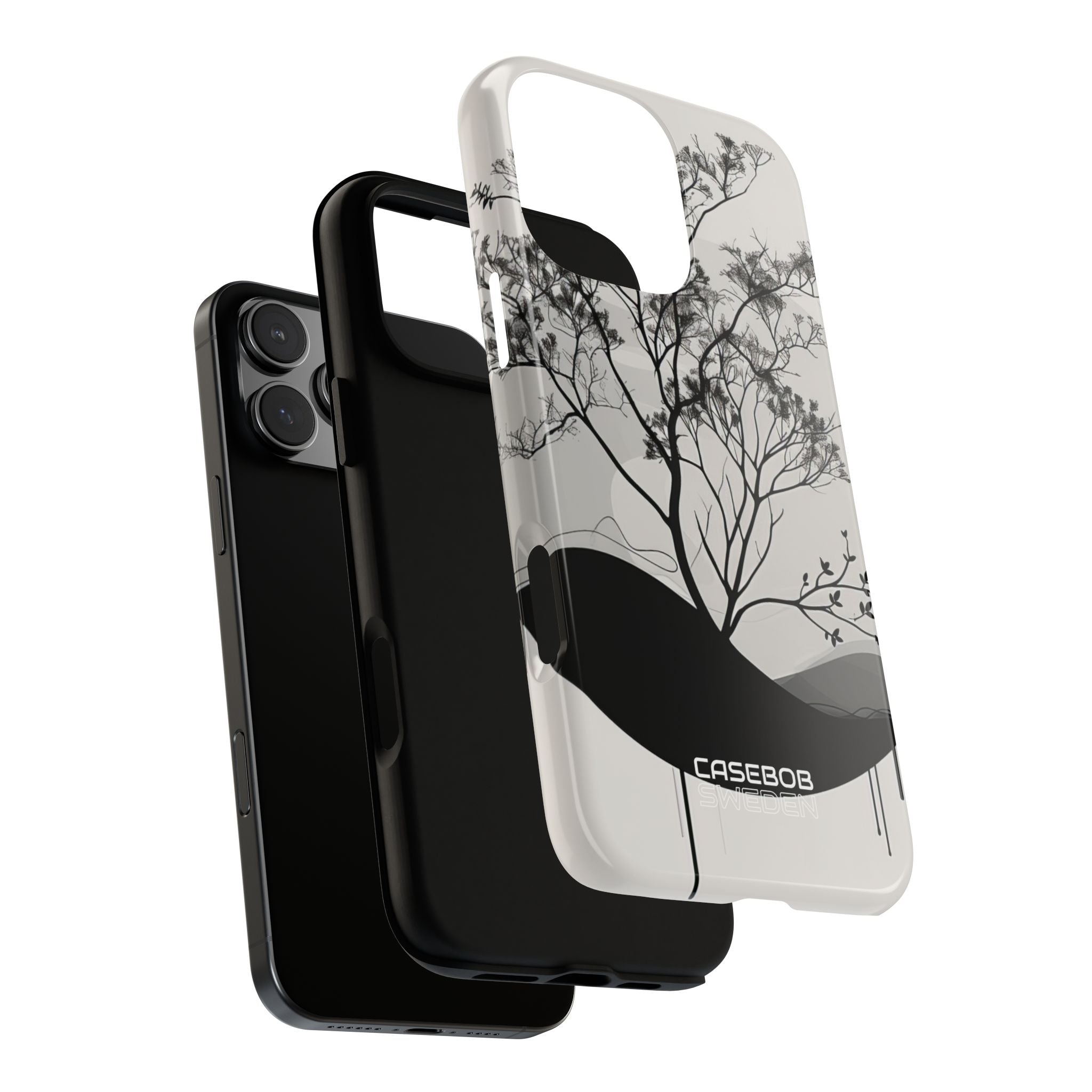 Monochrome Drip Tree iPhone 16 - Robust