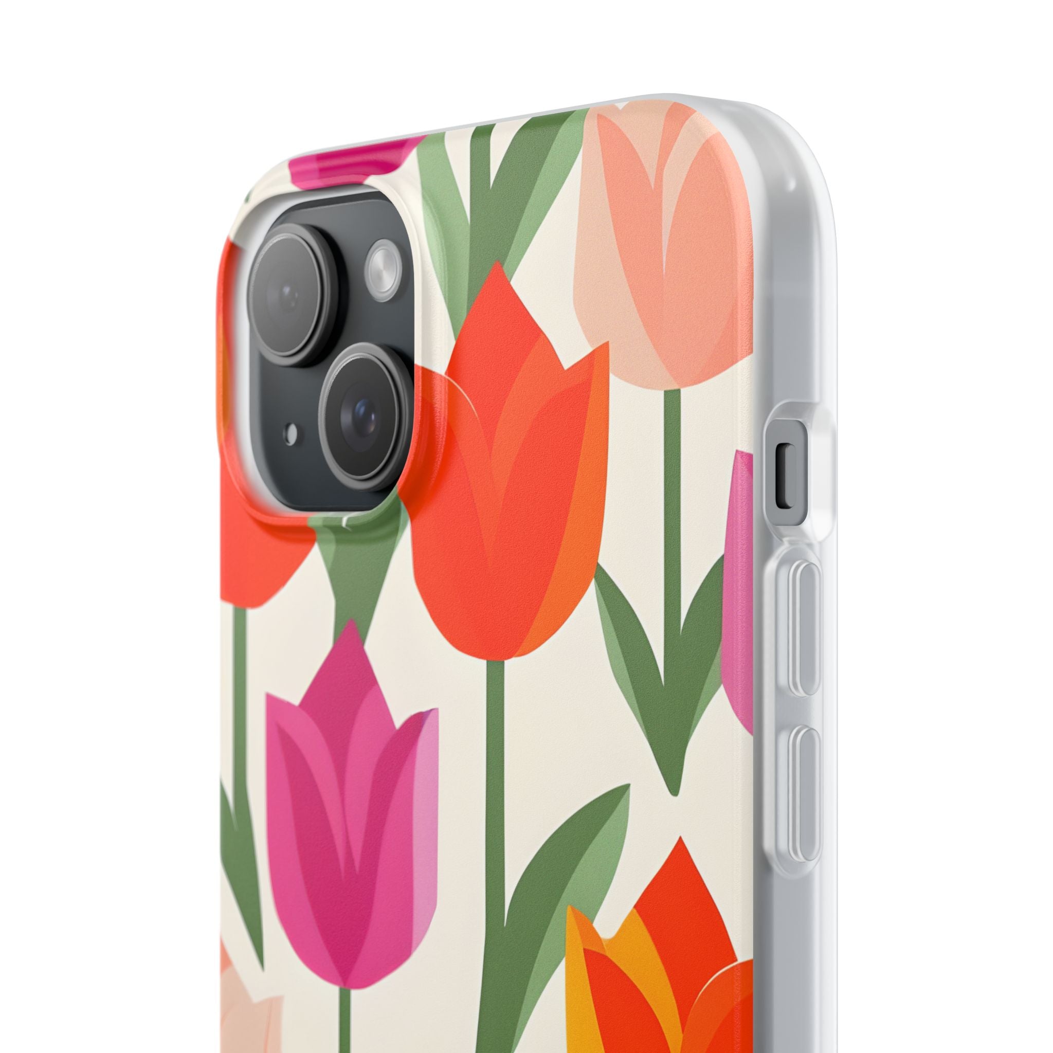 Tulip Harmony Green iPhone 15 Plus - Soft Case