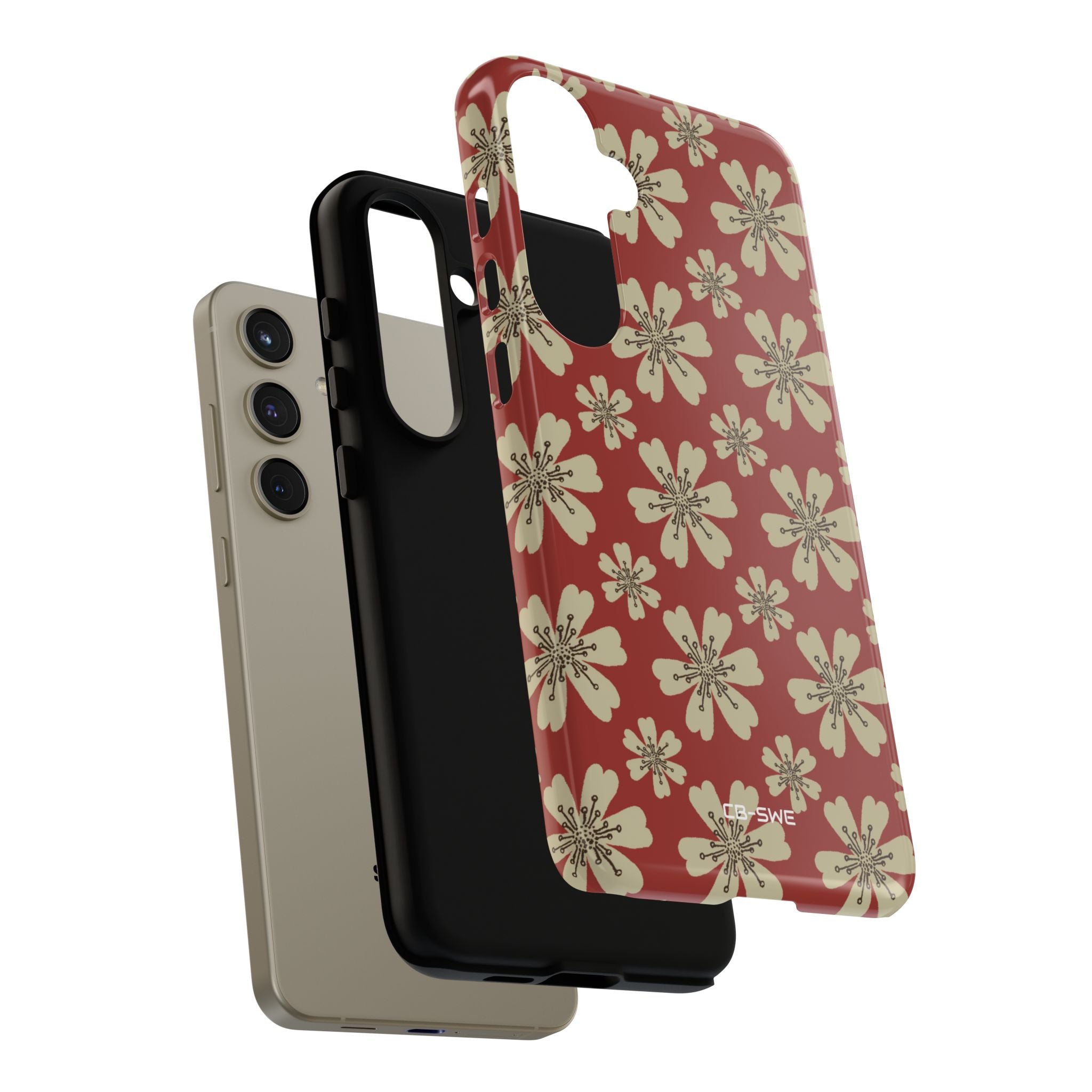 Retro Red Florals - Samsung Case