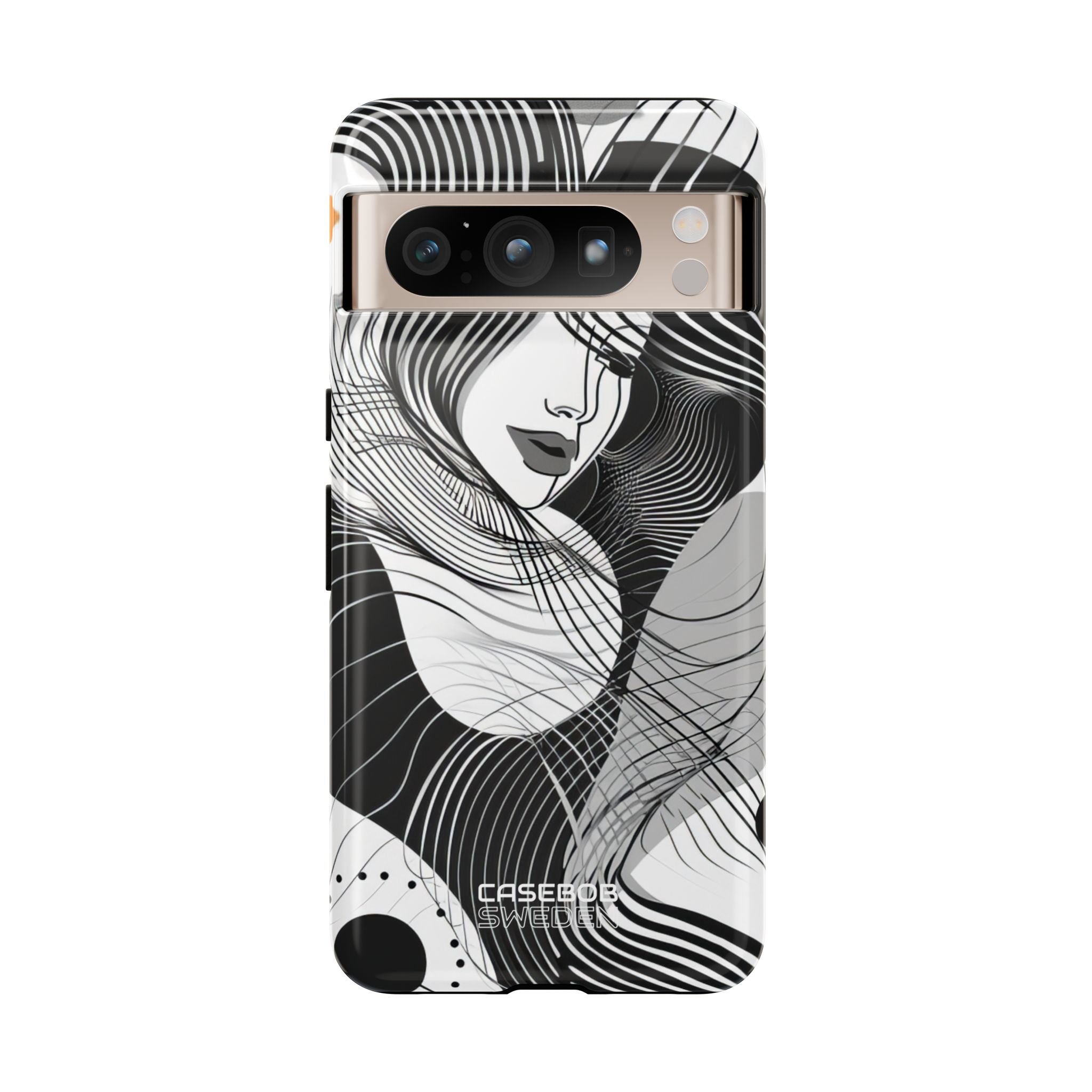 Orange Wave Motion Google Pixel 8 - Tough