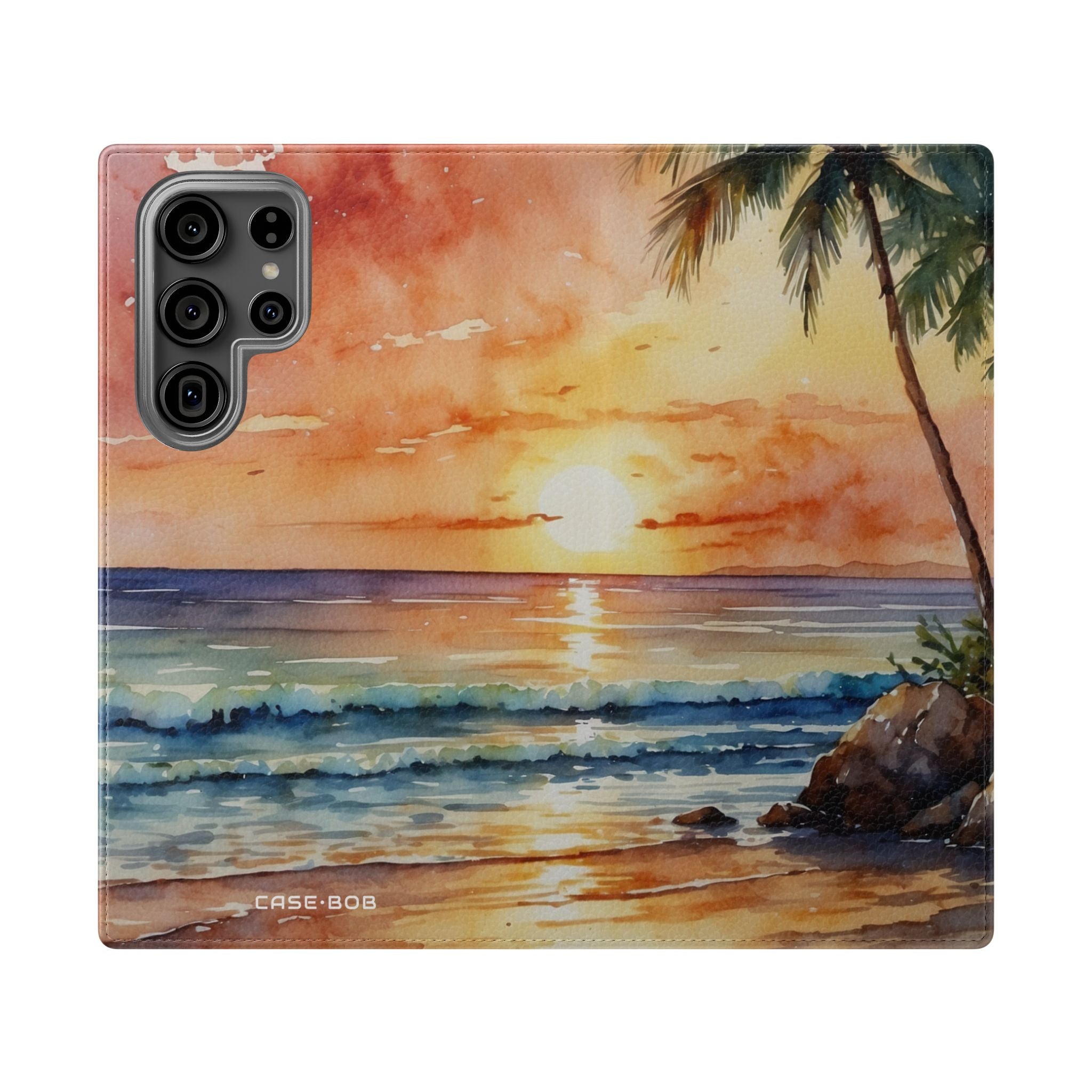 Golden Palm Sunset - Samsung S23 Ultra Case - Wallet