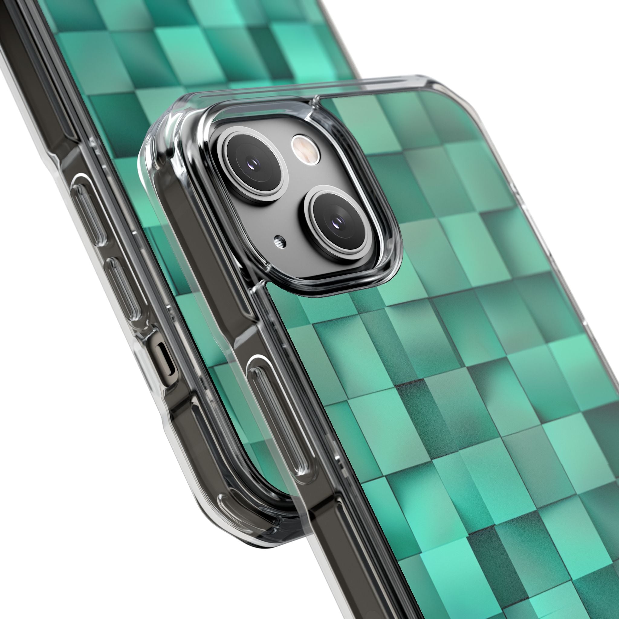 Folded Blue Squares iPhone 14 - Impact Clear+
