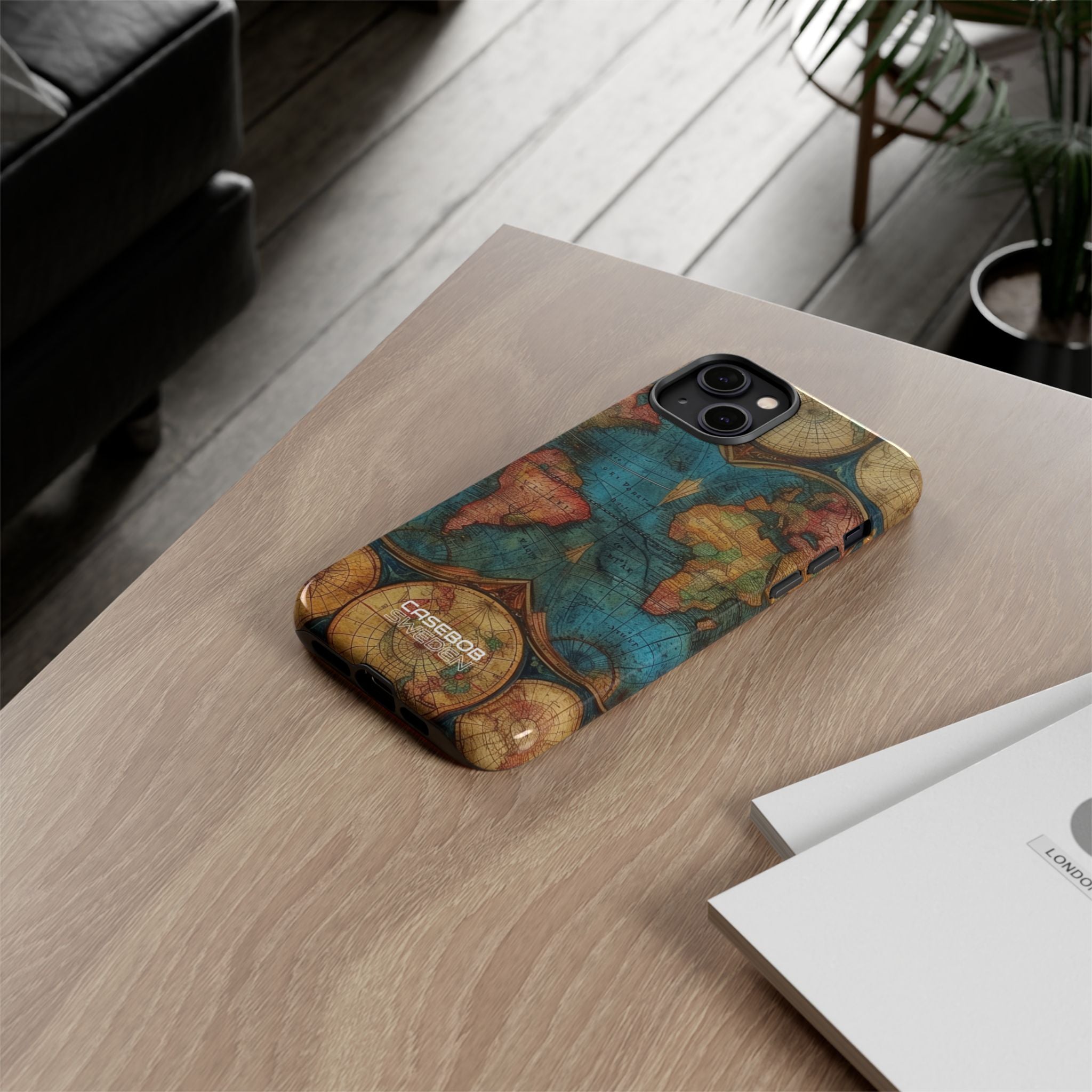 Vintage verdenskort iPhone 14 - Tough