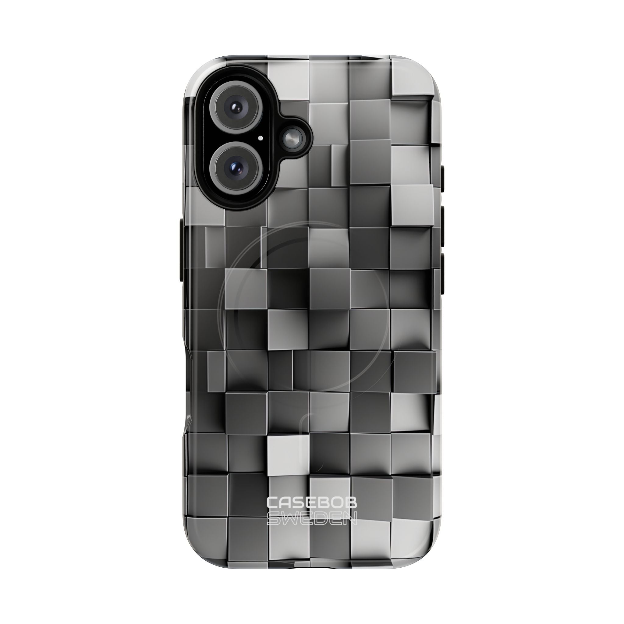 Monochrome Cube Depth iPhone 16 - Tough+