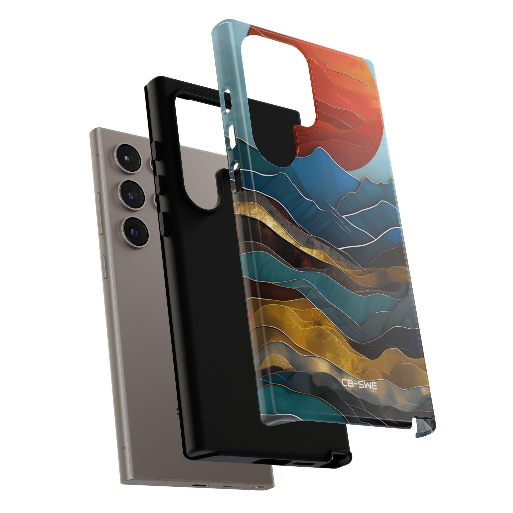 Sunset Geometry Waves - Samsung Case