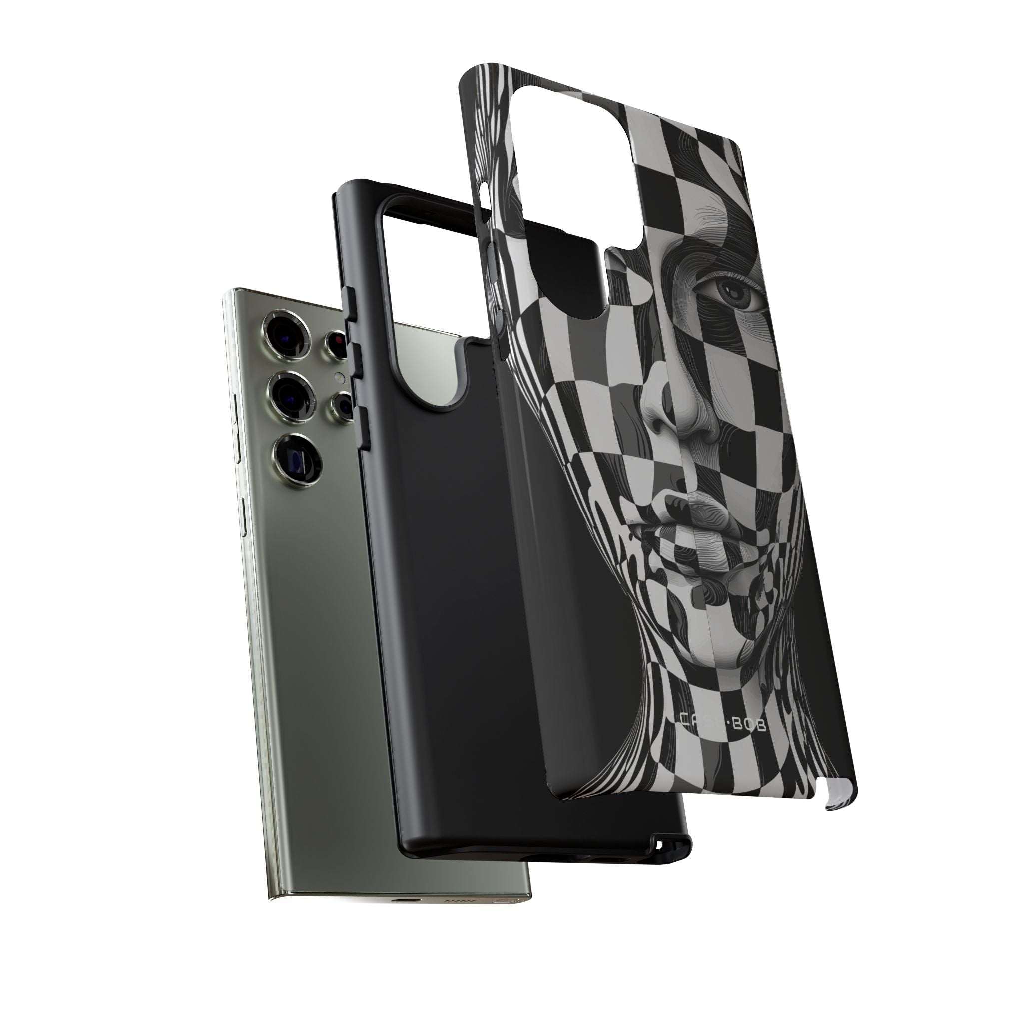 Checkered Face Samsung S23 Ultra Case - Tough