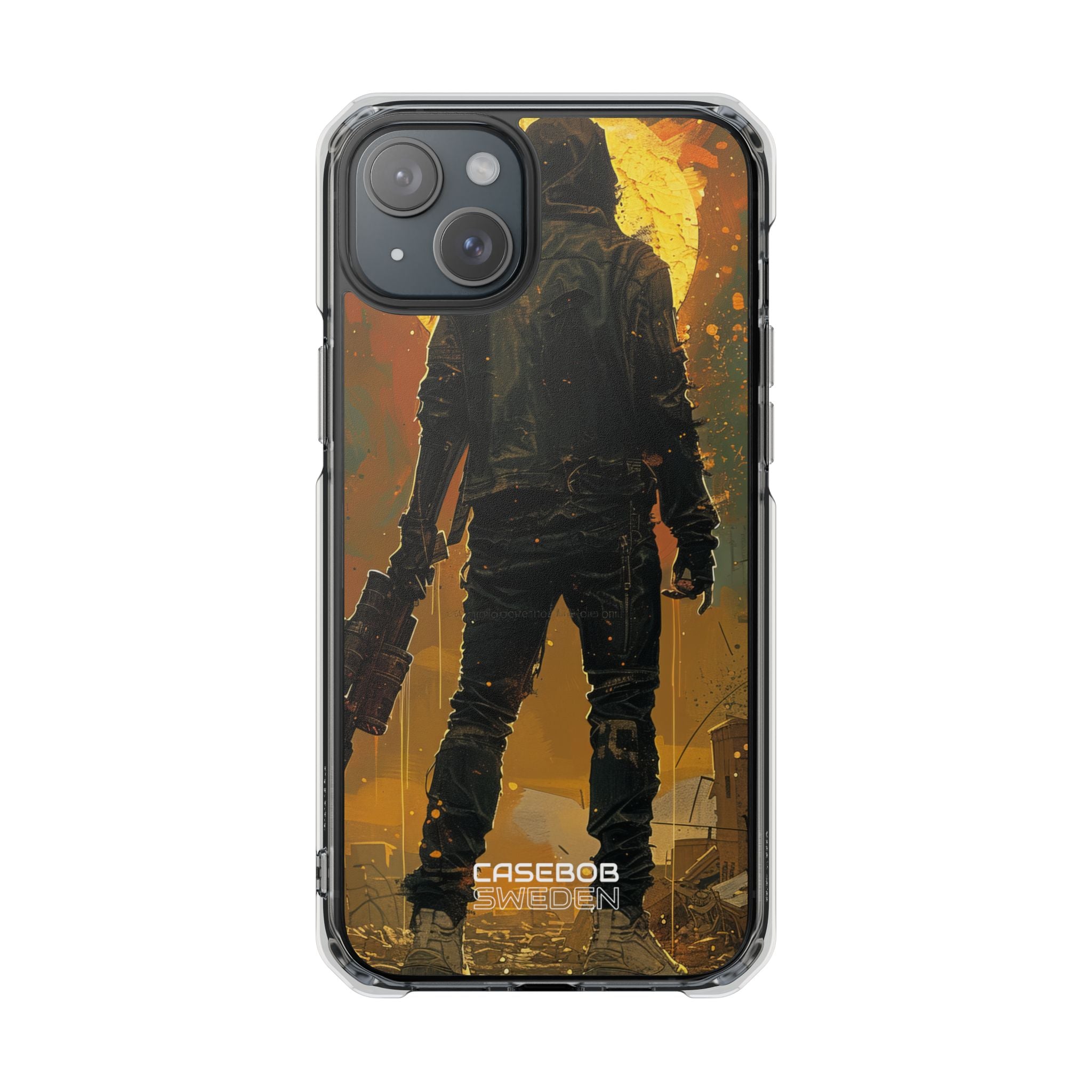 Crimson Fallout Horizon iPhone 15 - Impact Clear+