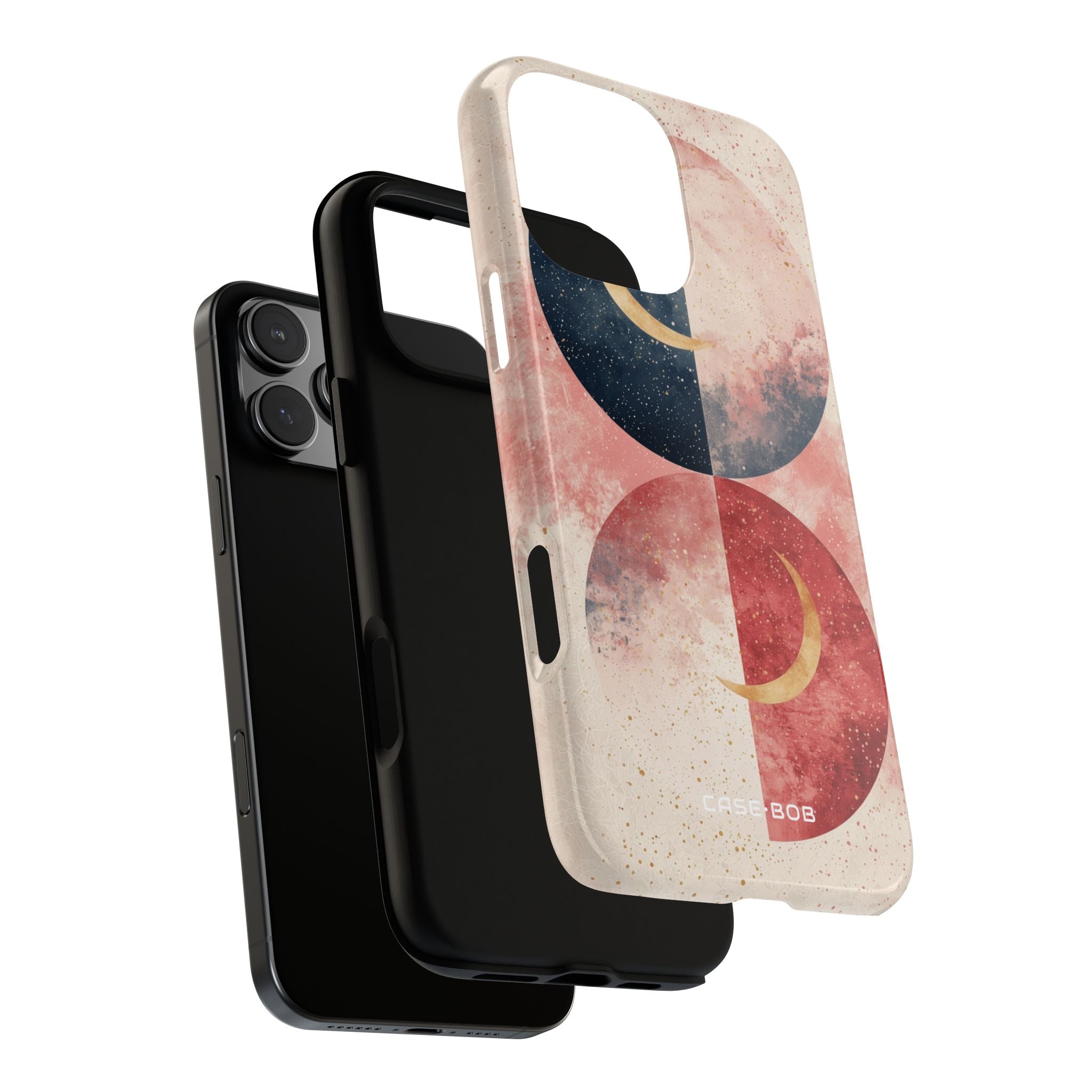 Golden Crescent Circles iPhone 16 Pro Max Case - Tough