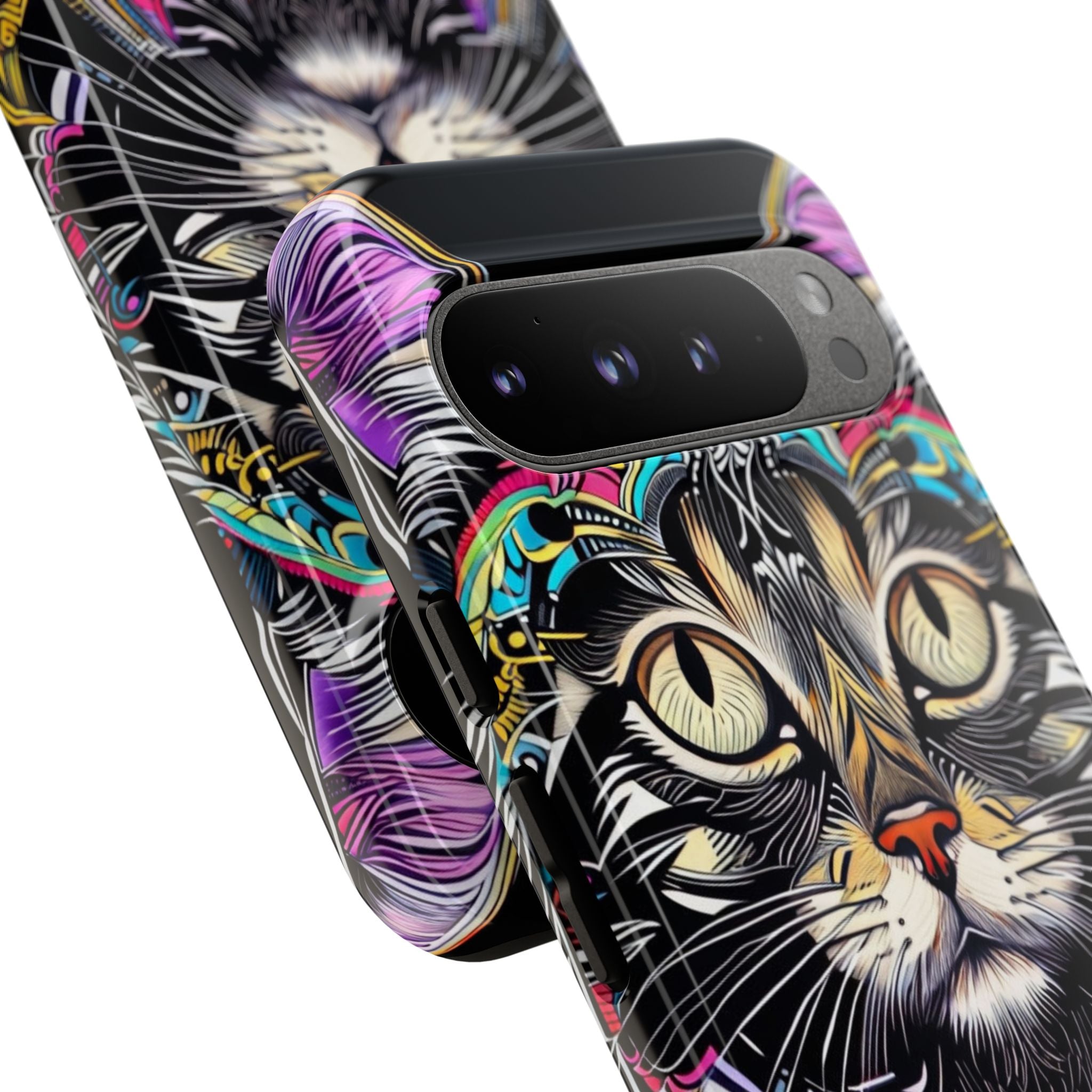 Psychedelic Cat Mirage - Google Pixel Case