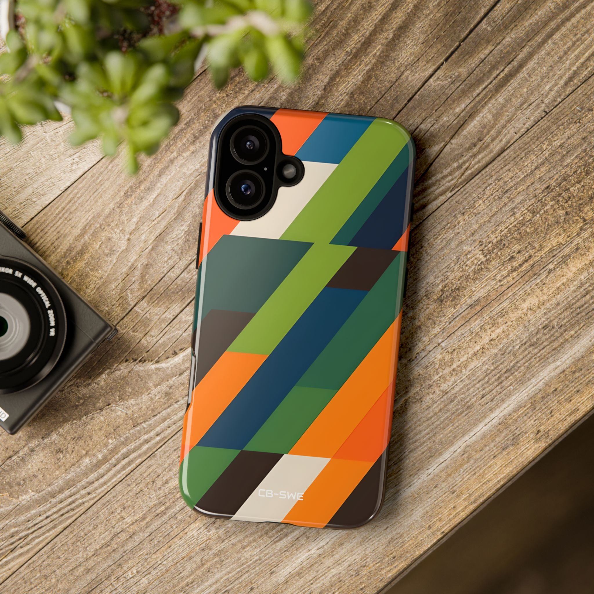 Geometric Color Intersection - iPhone Case