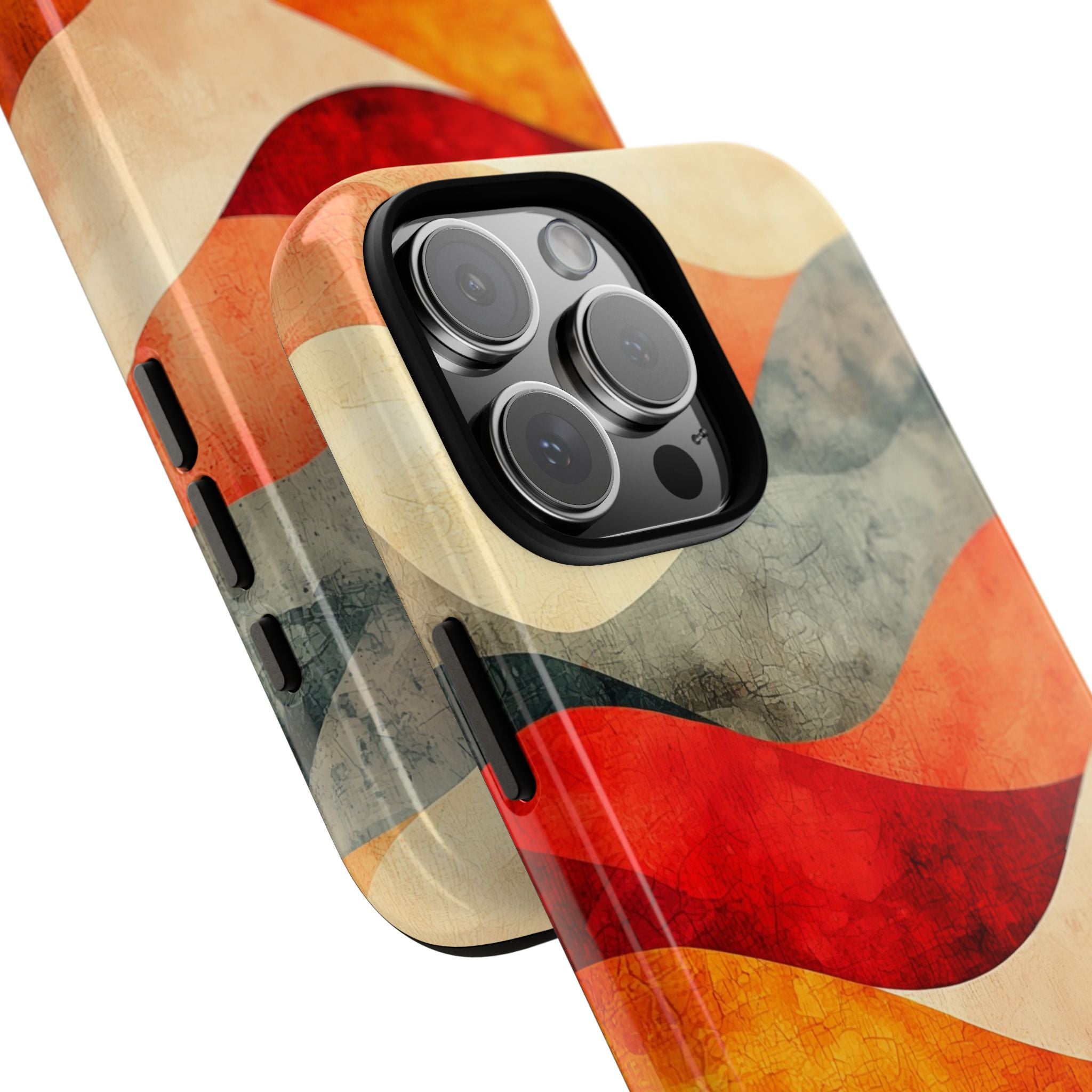 Cracked Wave Sunset iPhone 16 Pro Max Case - Tough