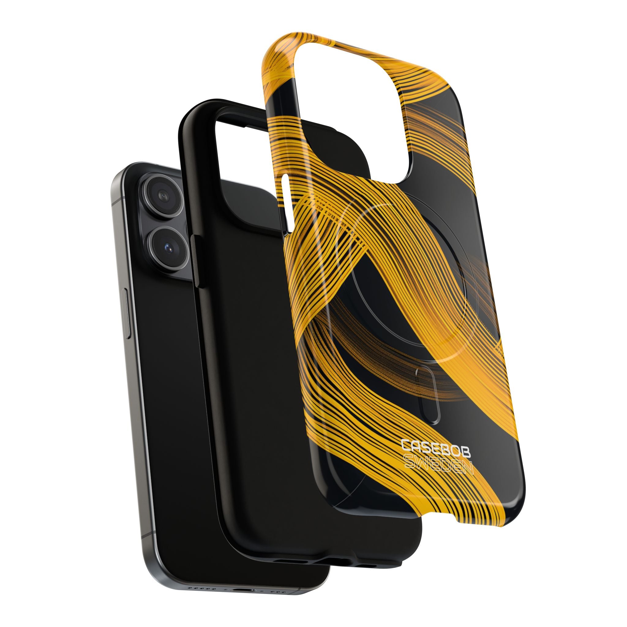 Yellow Flow Lines iPhone 15 - Tough+