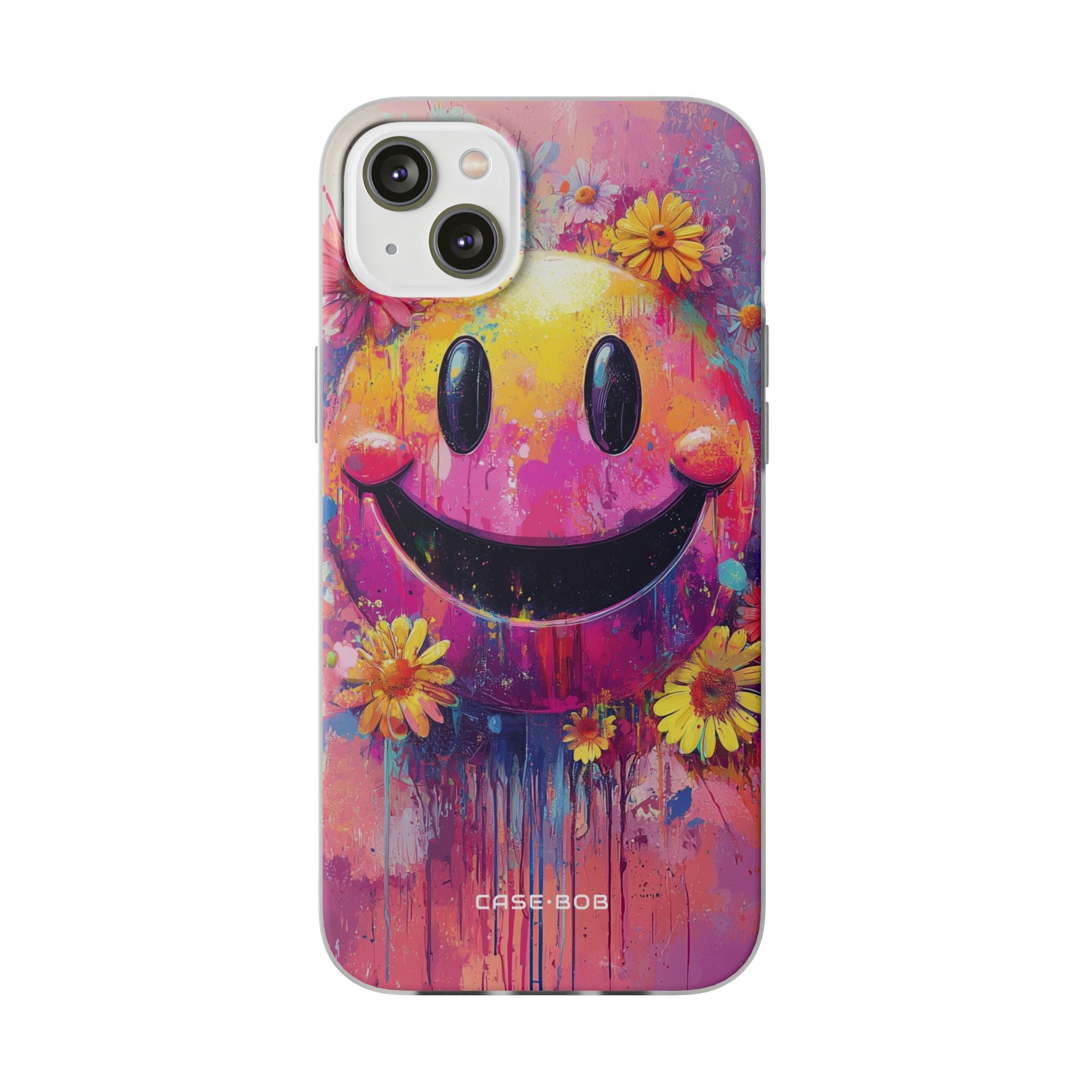 Smiley Bloom iPhone 14 Plus Case - Soft
