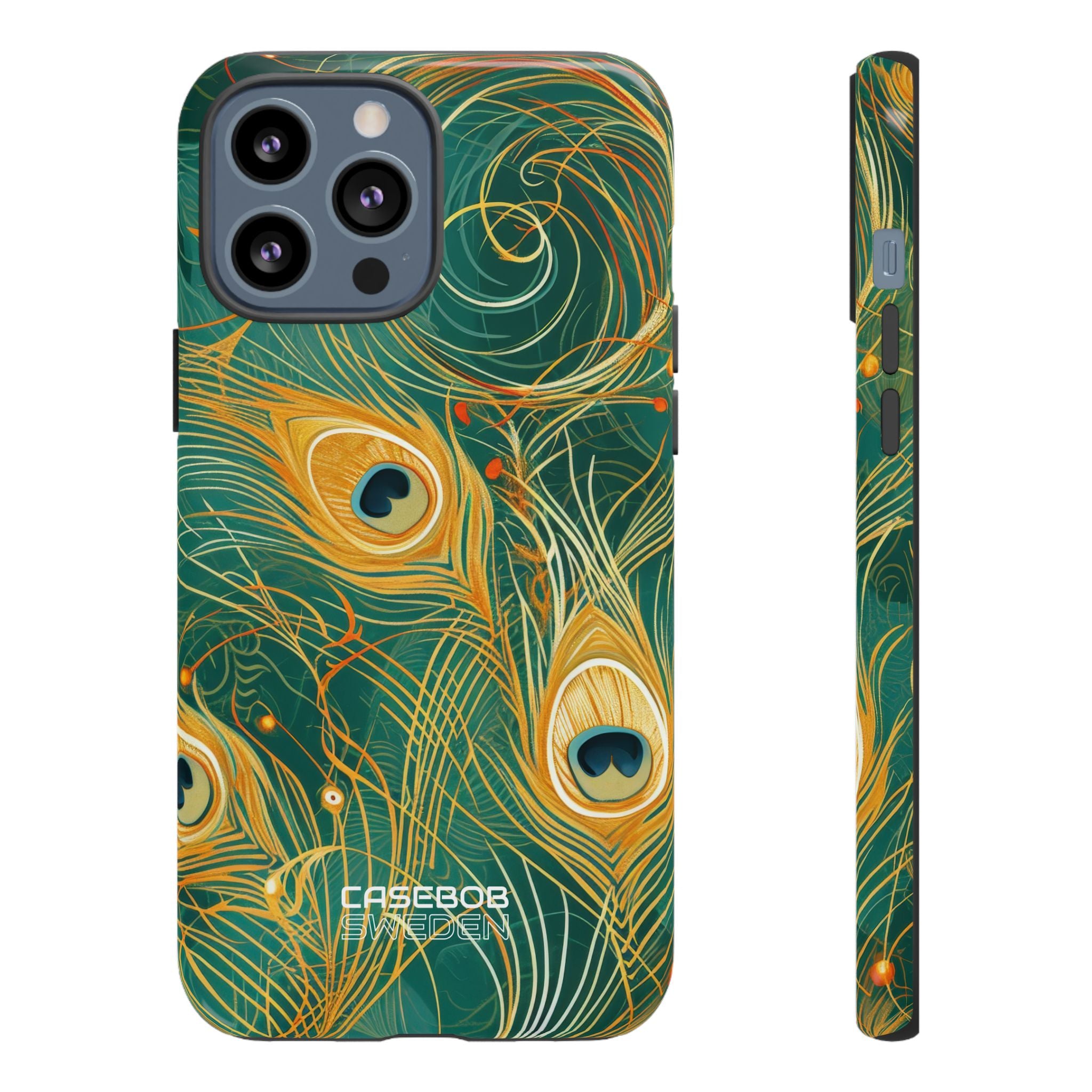 Vibrant Peacock Whirl iPhone 13 - Tough