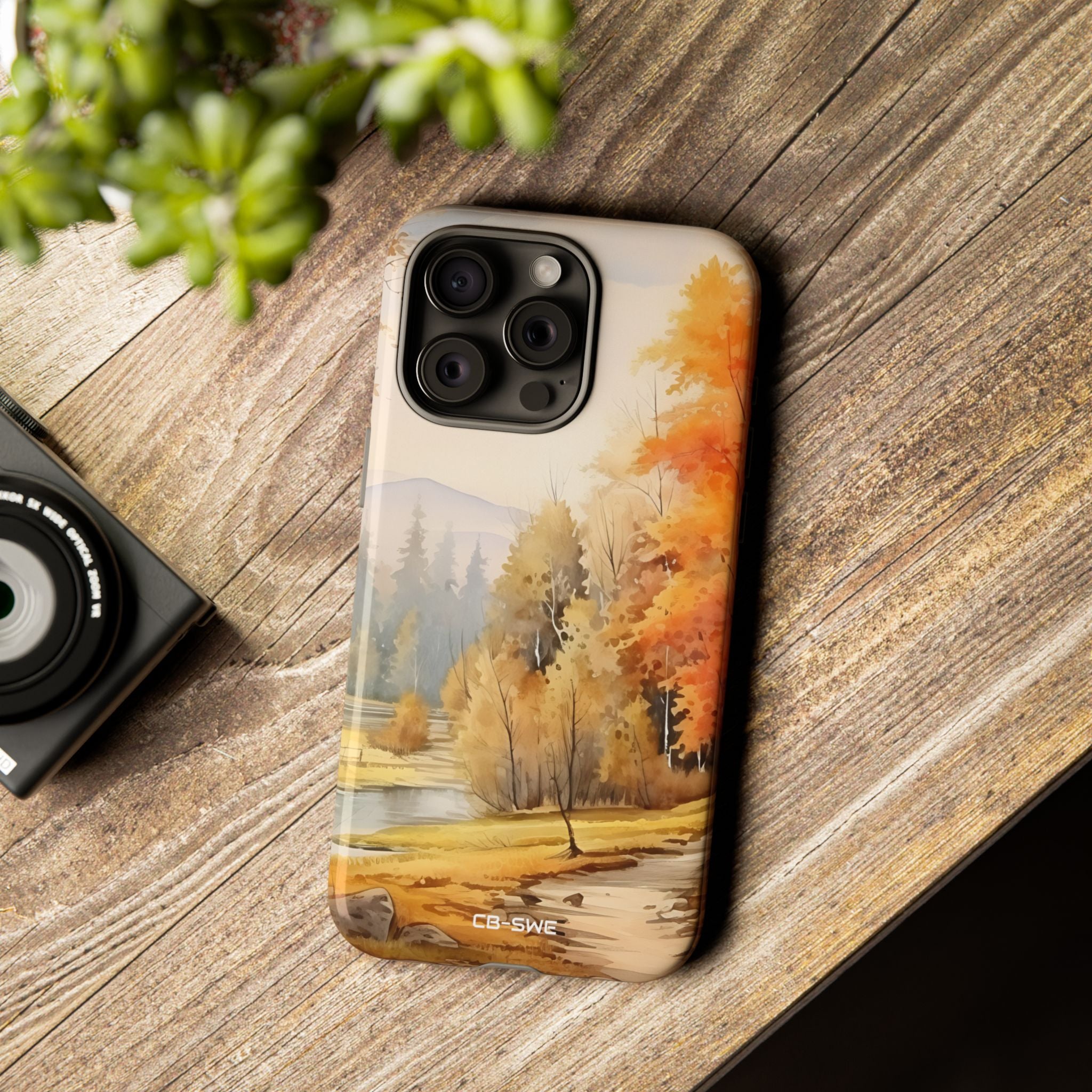 Golden Leaves Drift - iPhone Case