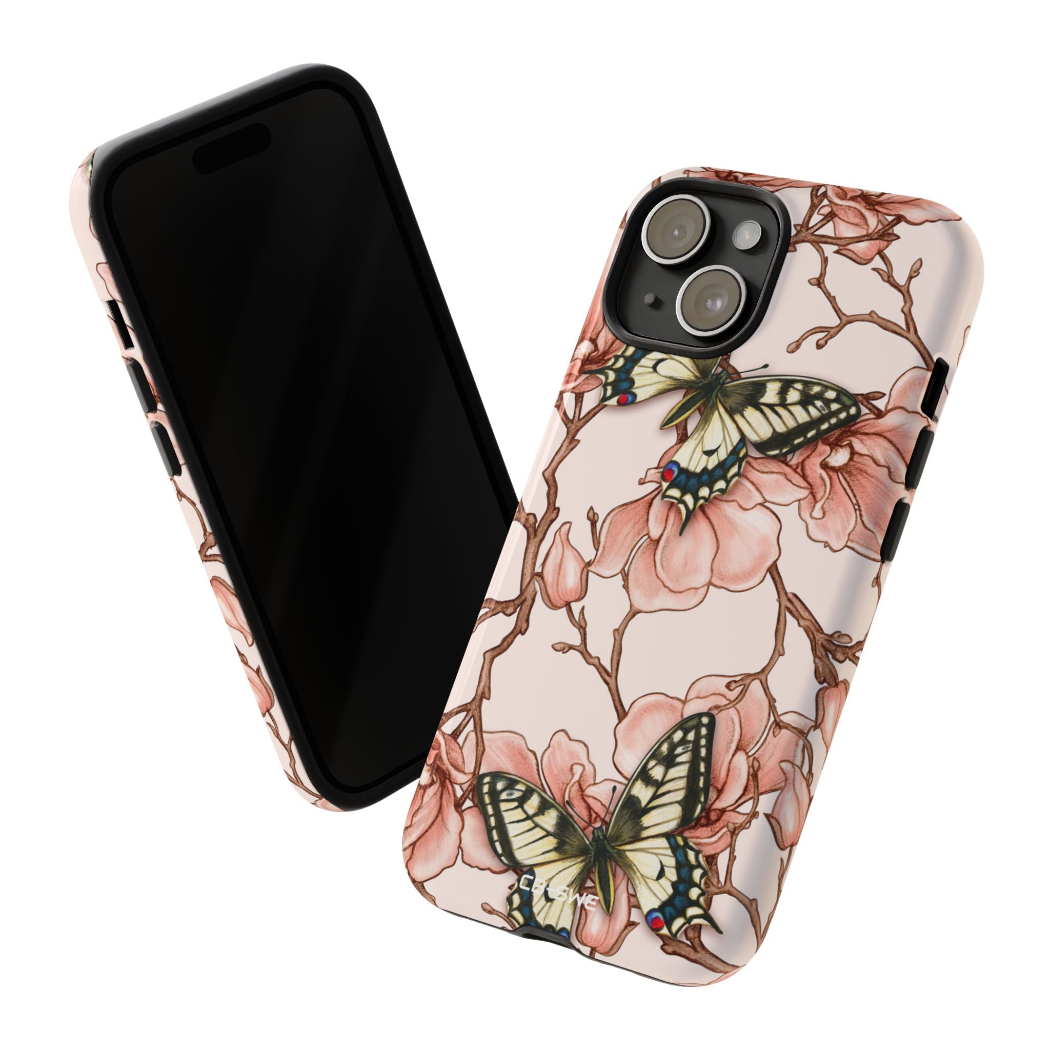 Butterflies and Magnolias Harmony - iPhone Case