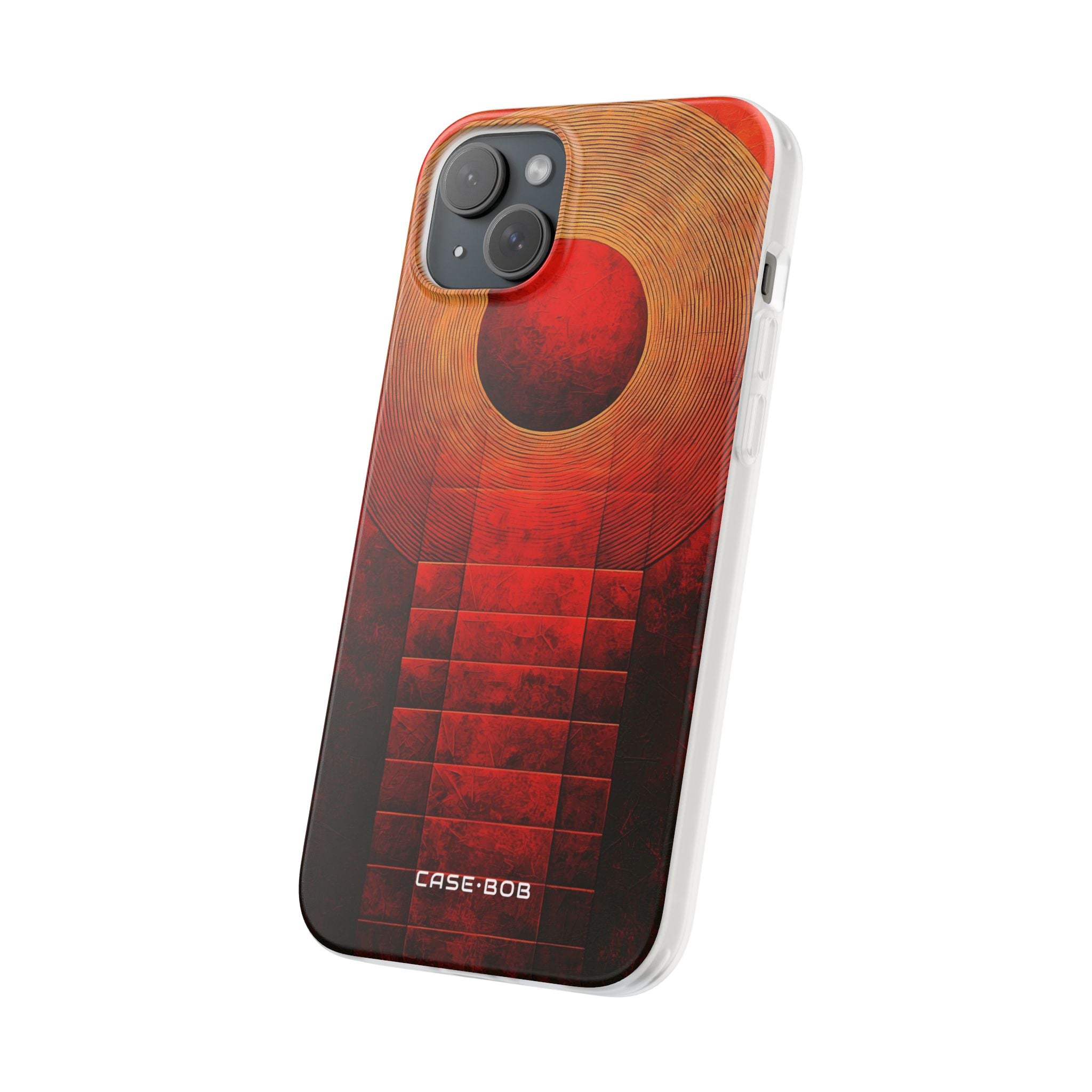 Crimson Orbit iPhone 15 Plus Case - Soft