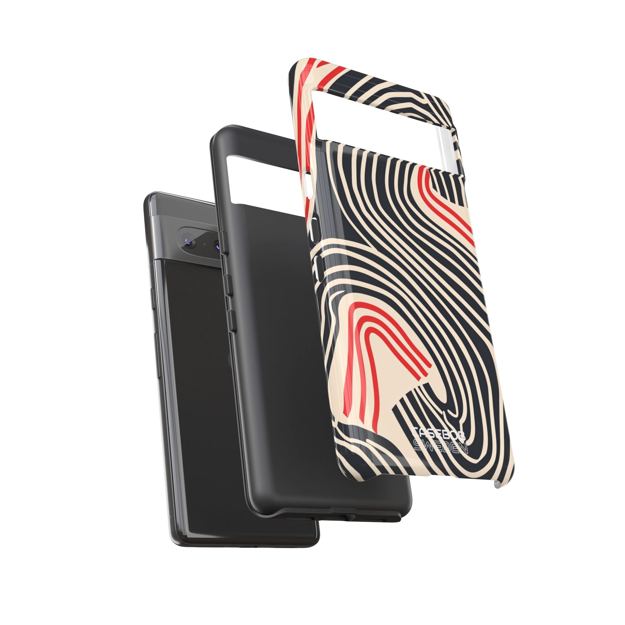 Wavy Red Flow Google Pixel 7 - Tough