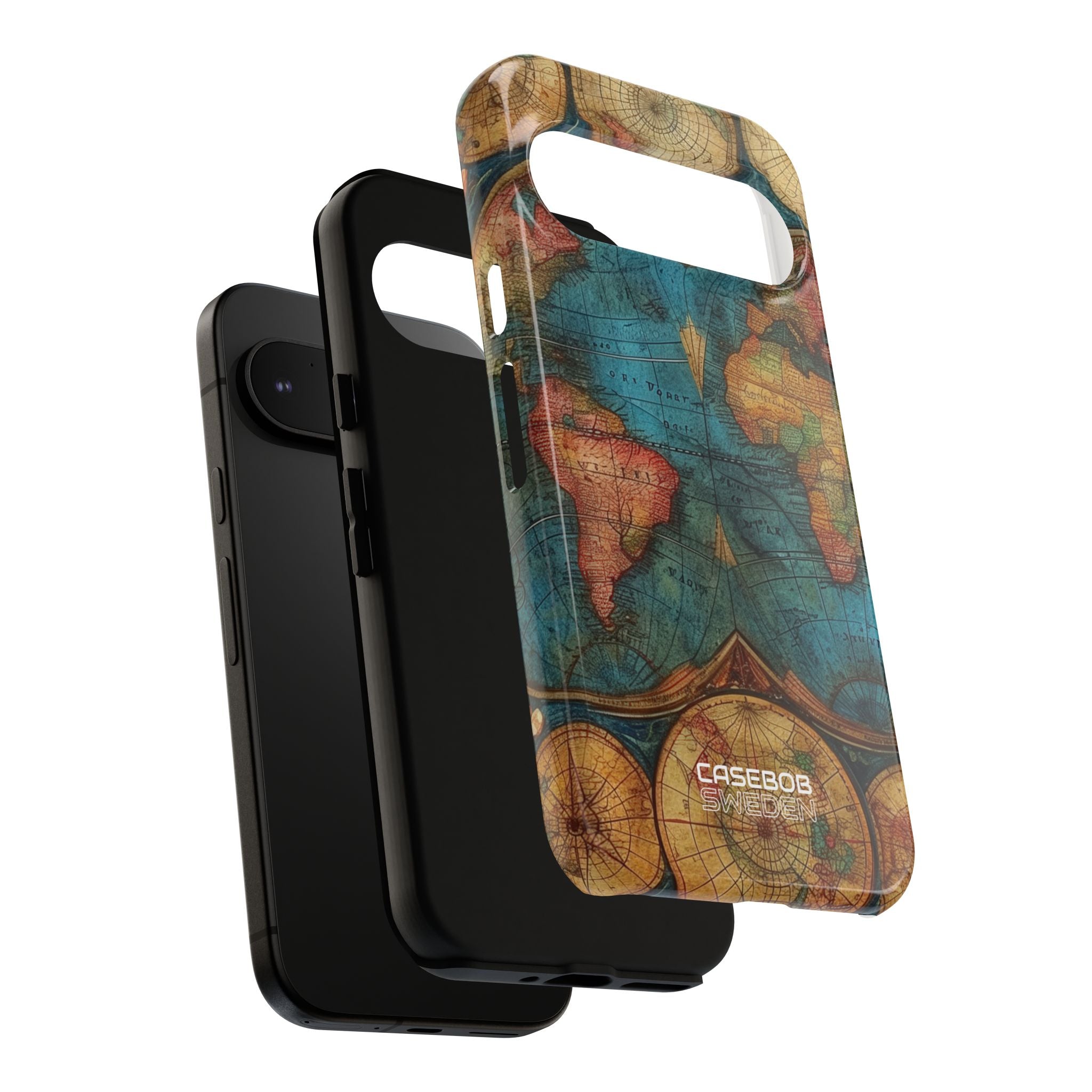 Mappa del mondo vintage Google Pixel 9 - Tough
