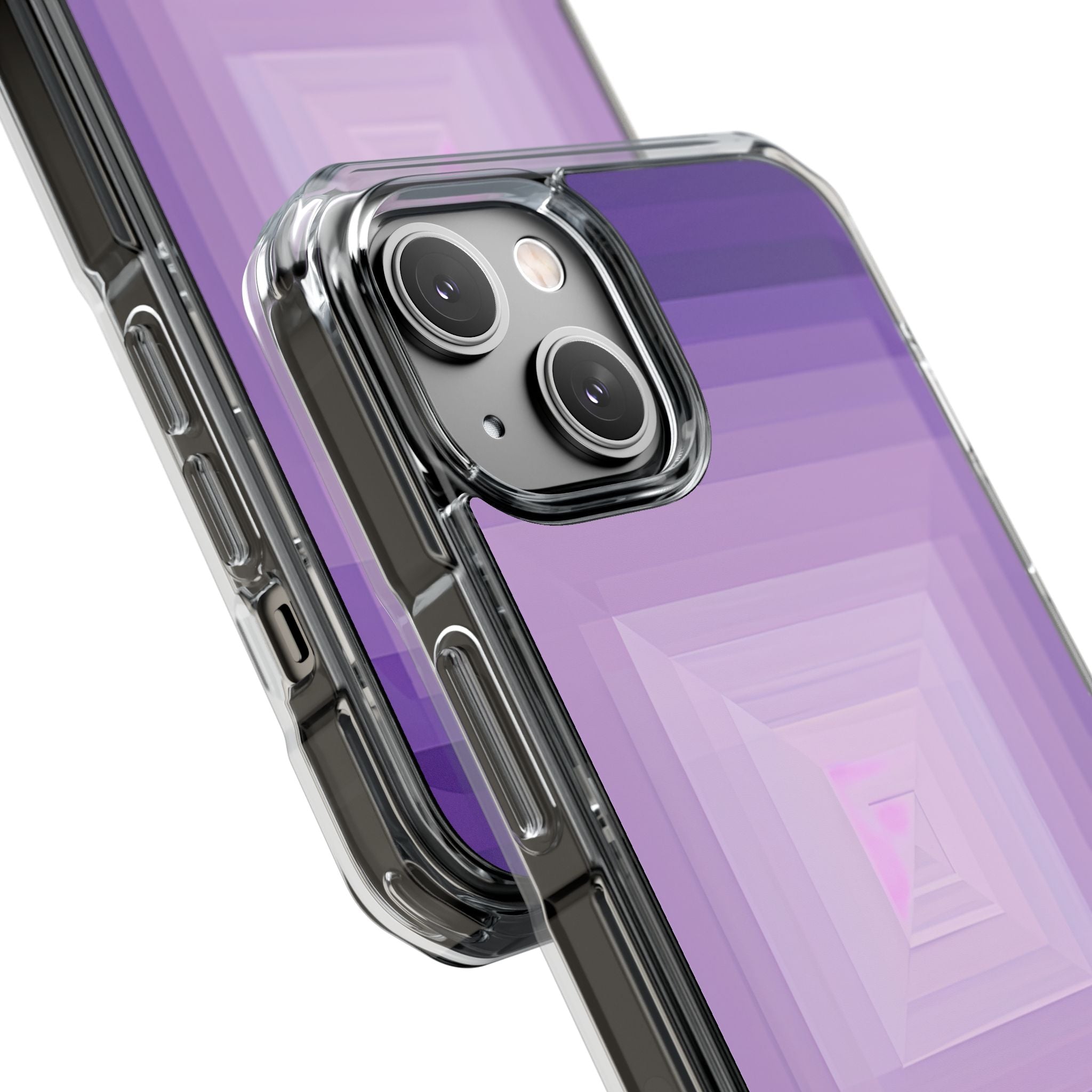 Paarse Geometrie Vortex iPhone 14 - Impact Clear+