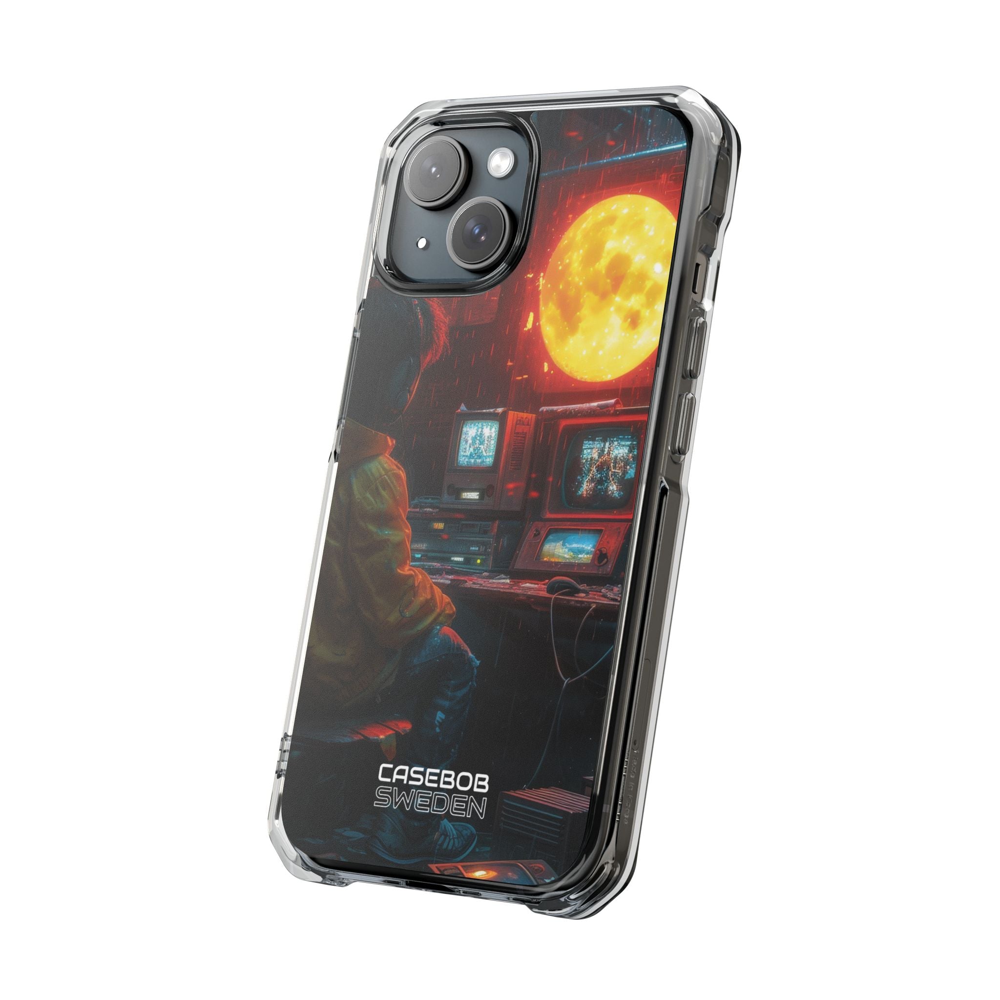 Cyberpunk Rain Room iPhone 15 - Impact Clear+