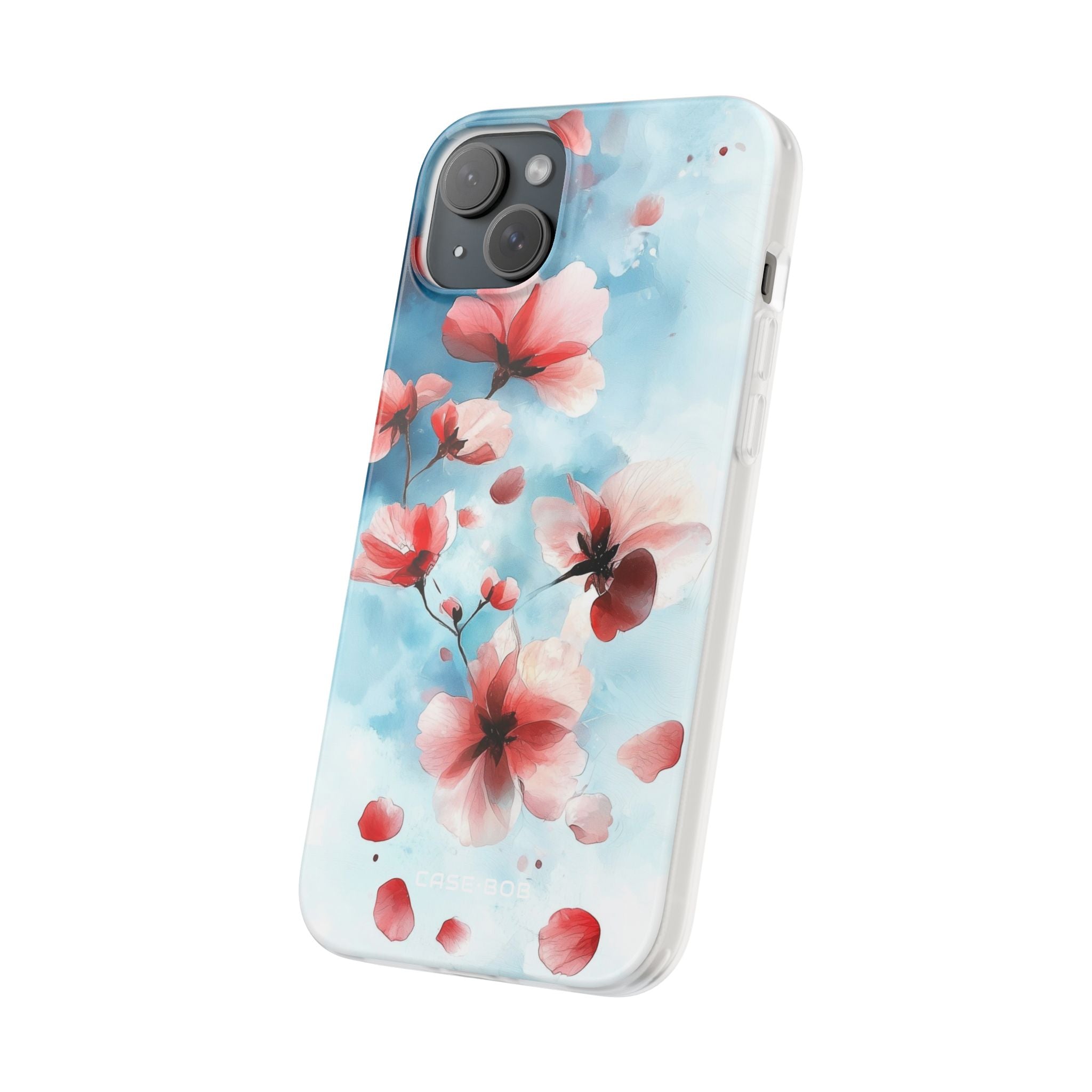 Pink Blossom Drift iPhone 15 Plus Case - Soft