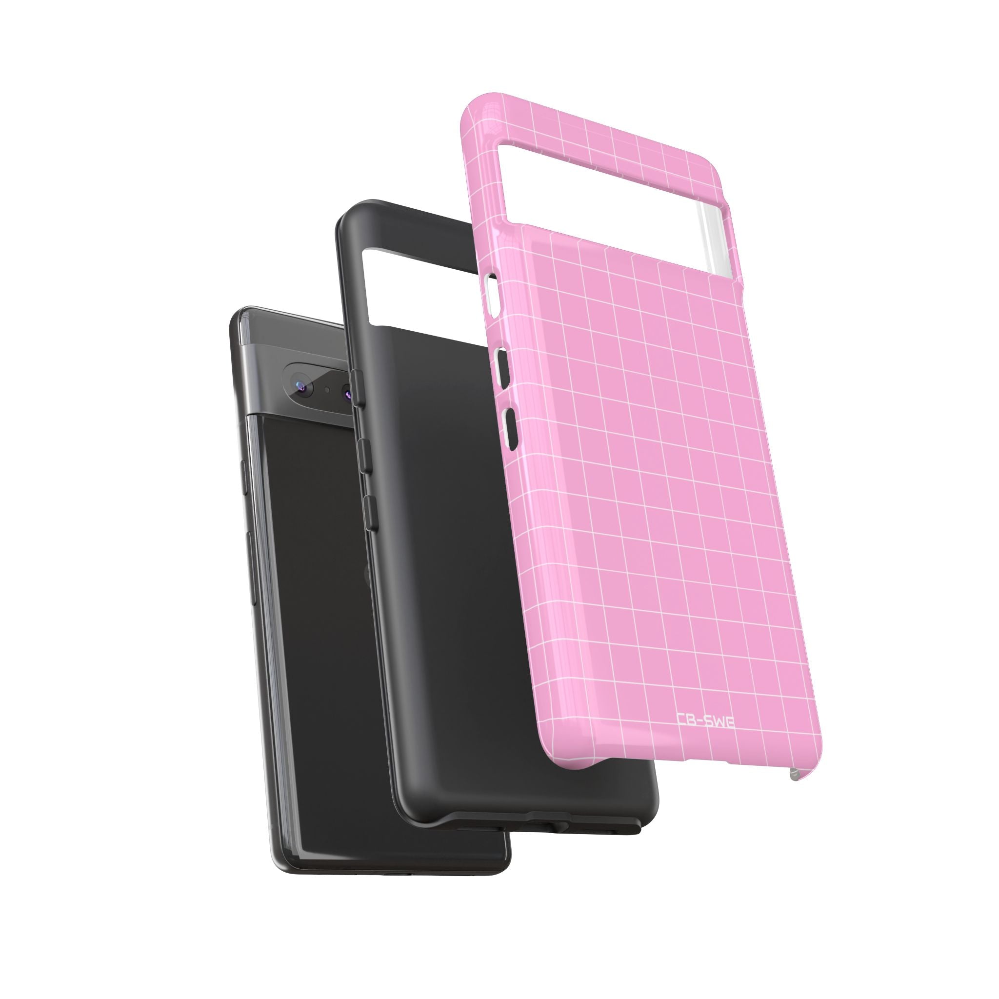 Pink Squares Align - Google Pixel Case
