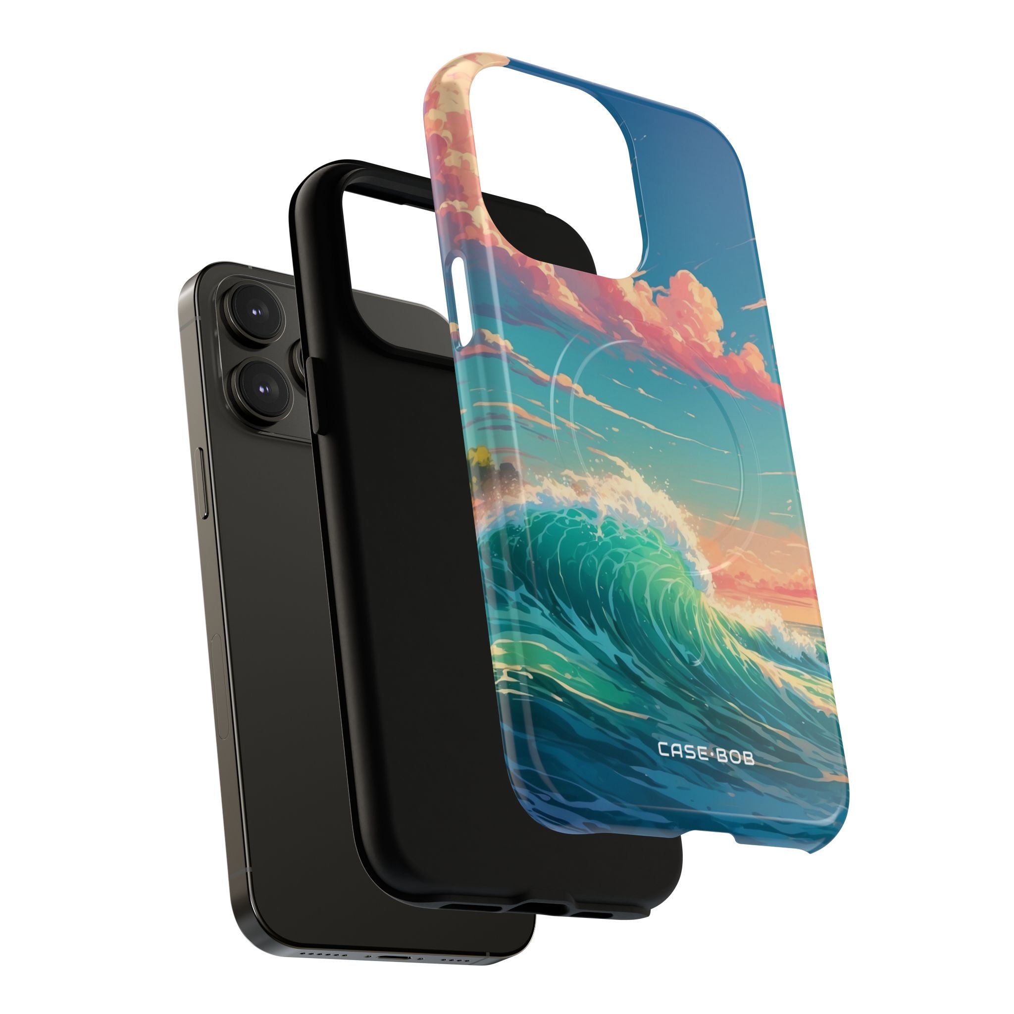 Turquoise Curl iPhone 14 Pro Max Case - Tough+