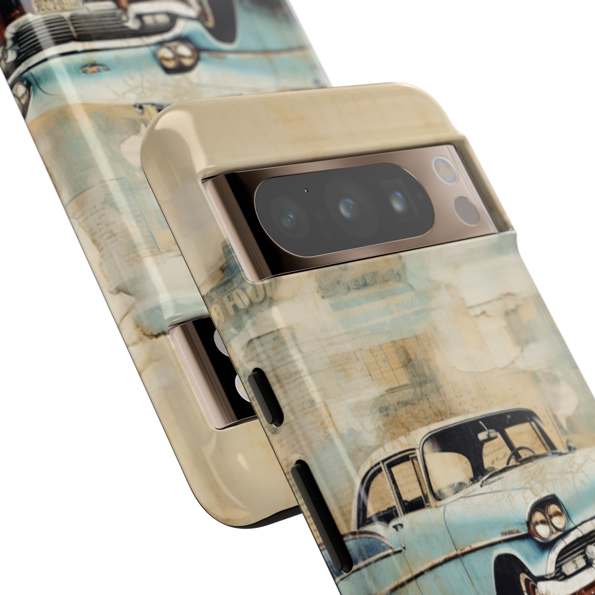 Vintage Car Collage - Google Pixel Case