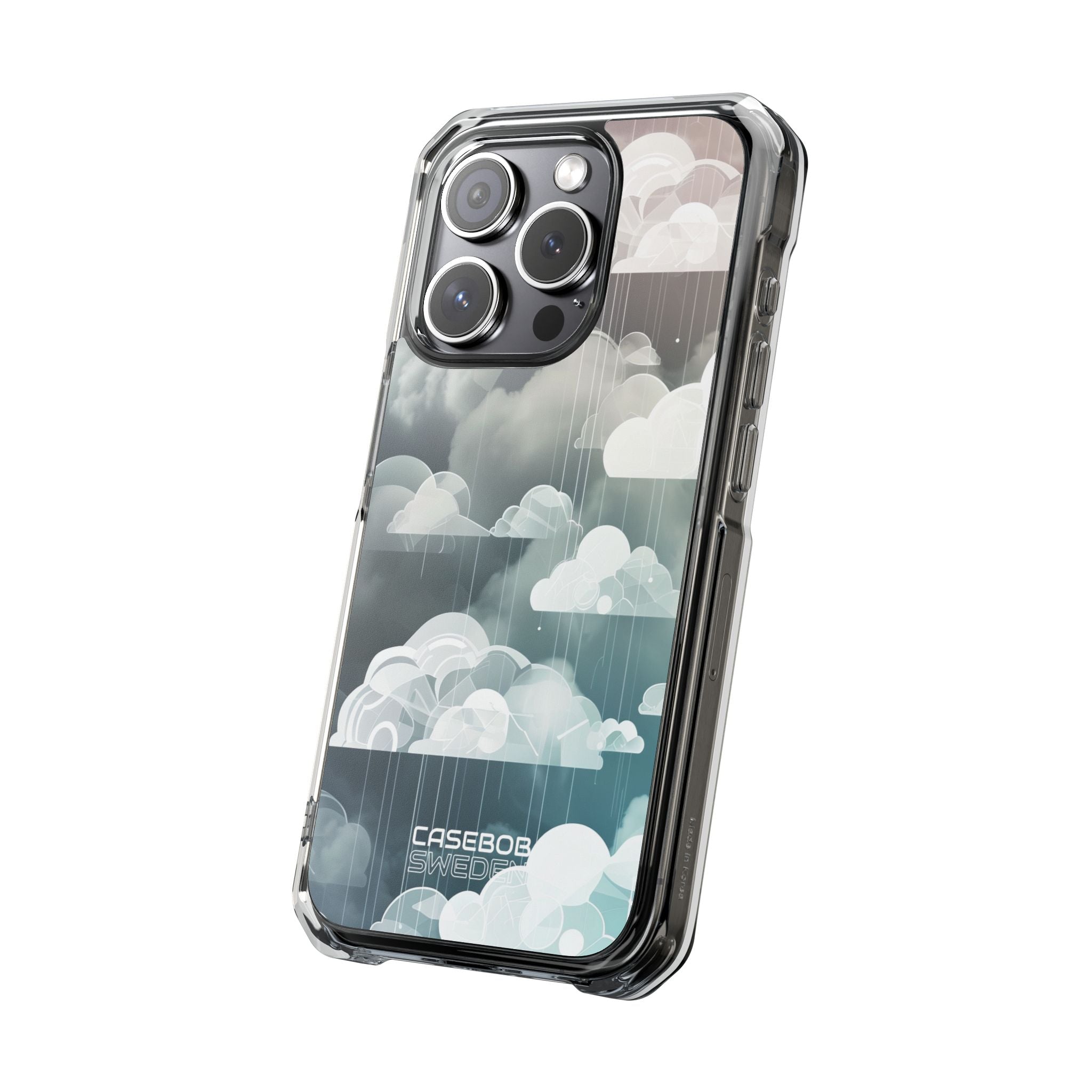 Silver Dream Clouds iPhone 15 - Impact Clear+