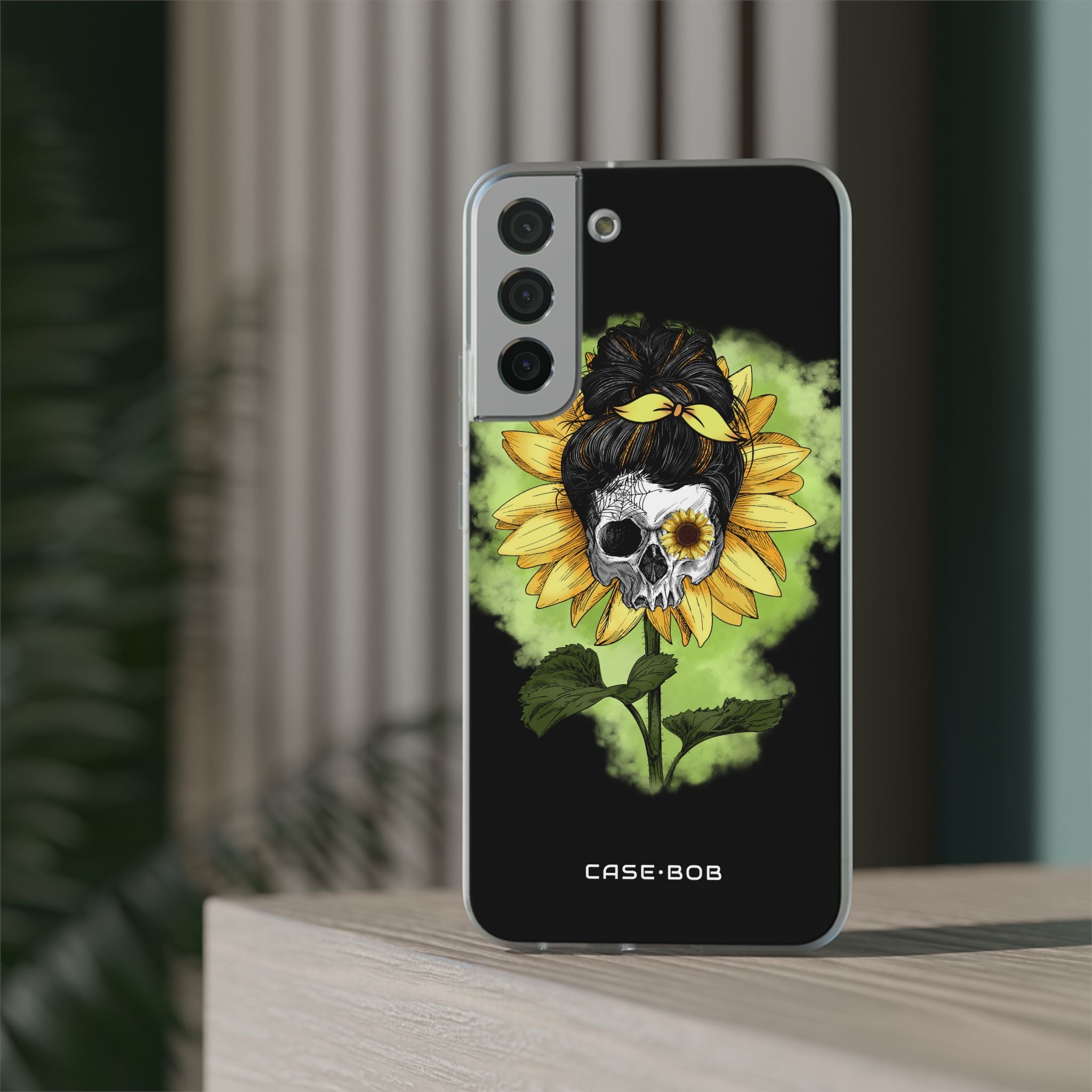 Sunflower Skull Samsung S22 Plus Case - Soft