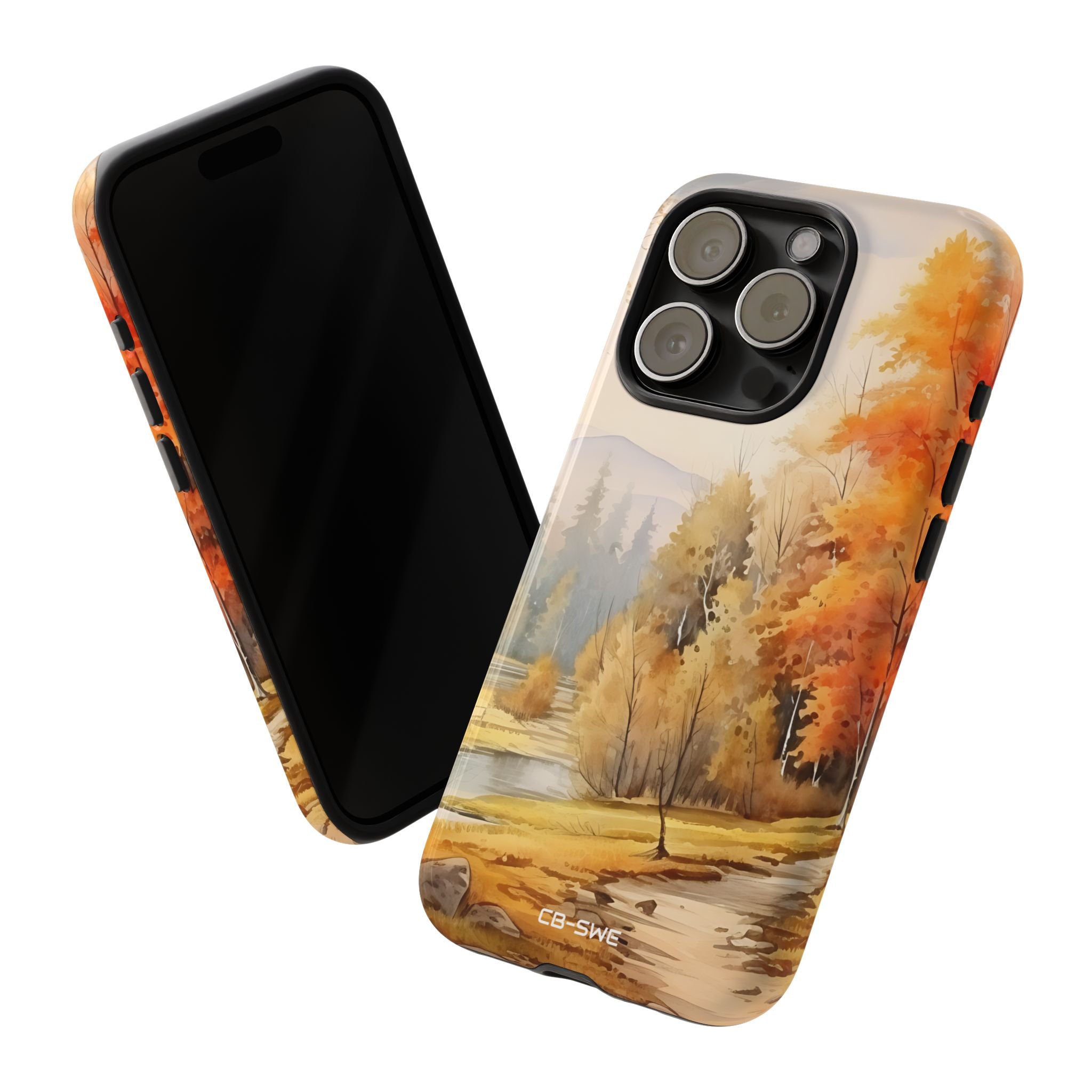 Golden Leaves Drift - iPhone Case