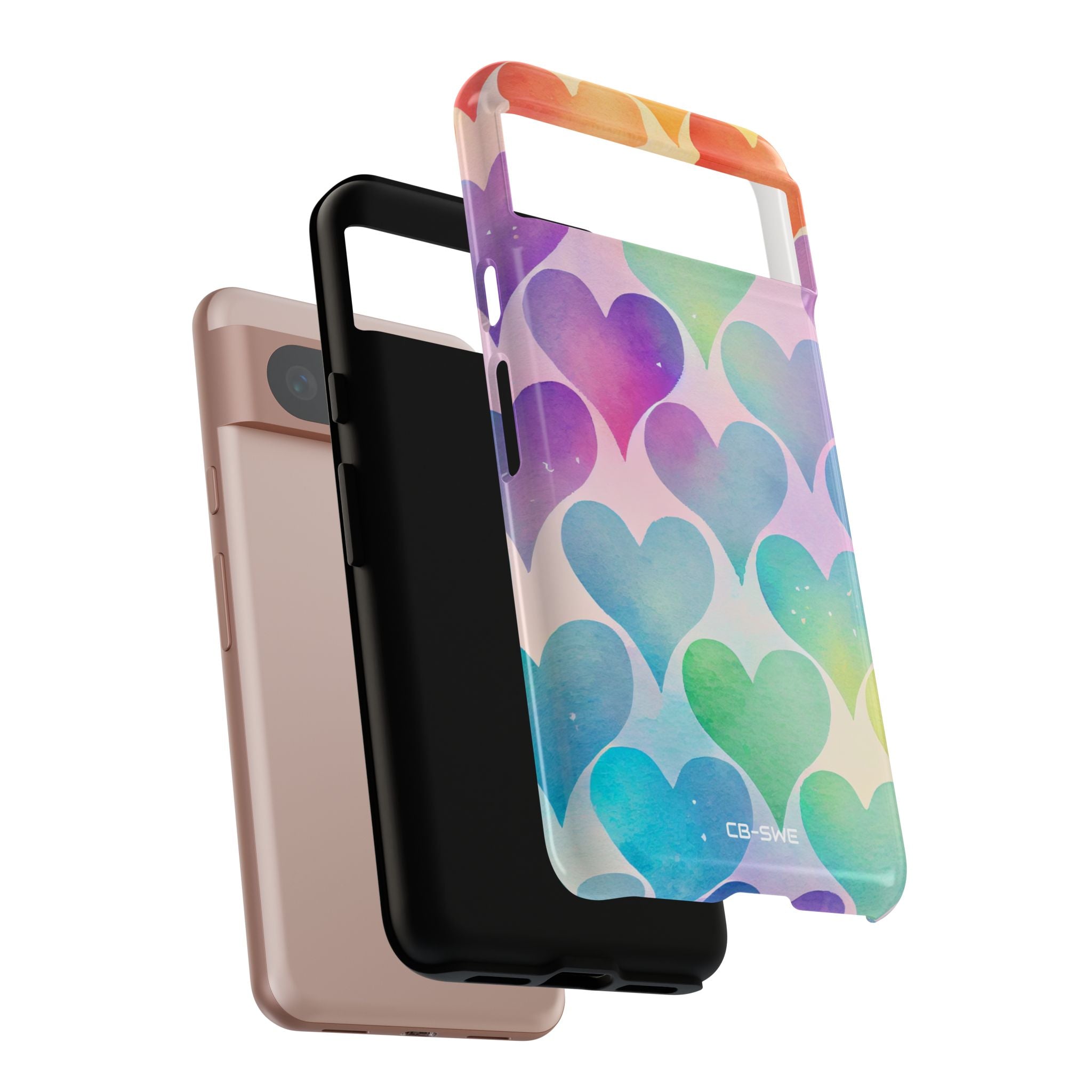 Watercolor Heart Symphony - Google Pixel Case